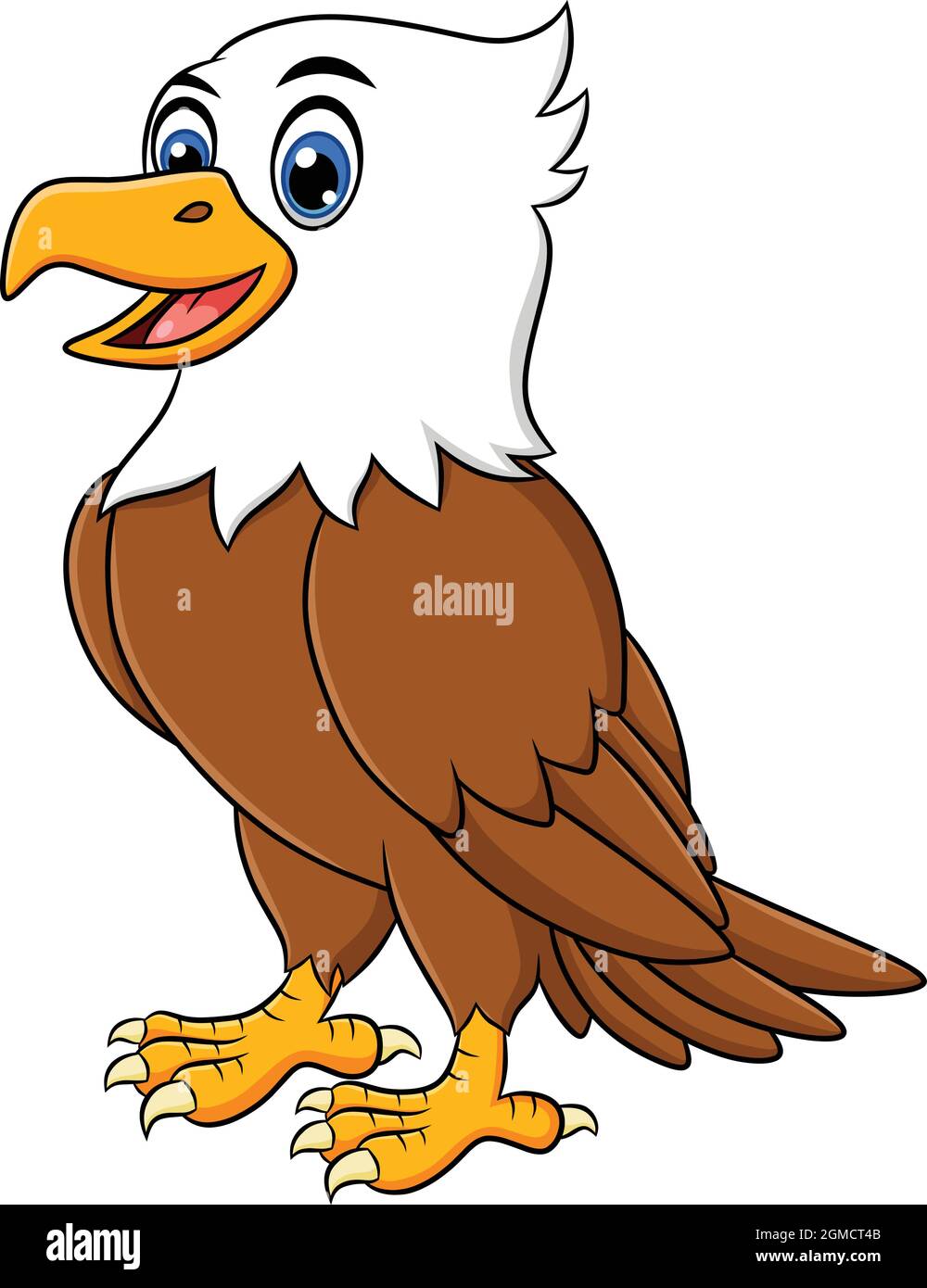 Illustration vectorielle de dessin animé de joli Bald Eagle Illustration de Vecteur