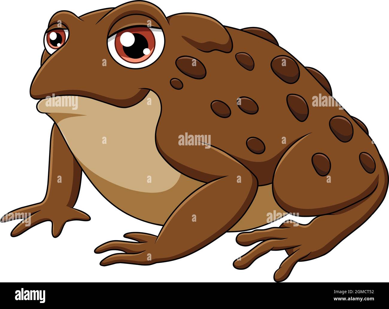 Illustration vectorielle de dessin animé Cute Toad Illustration de Vecteur