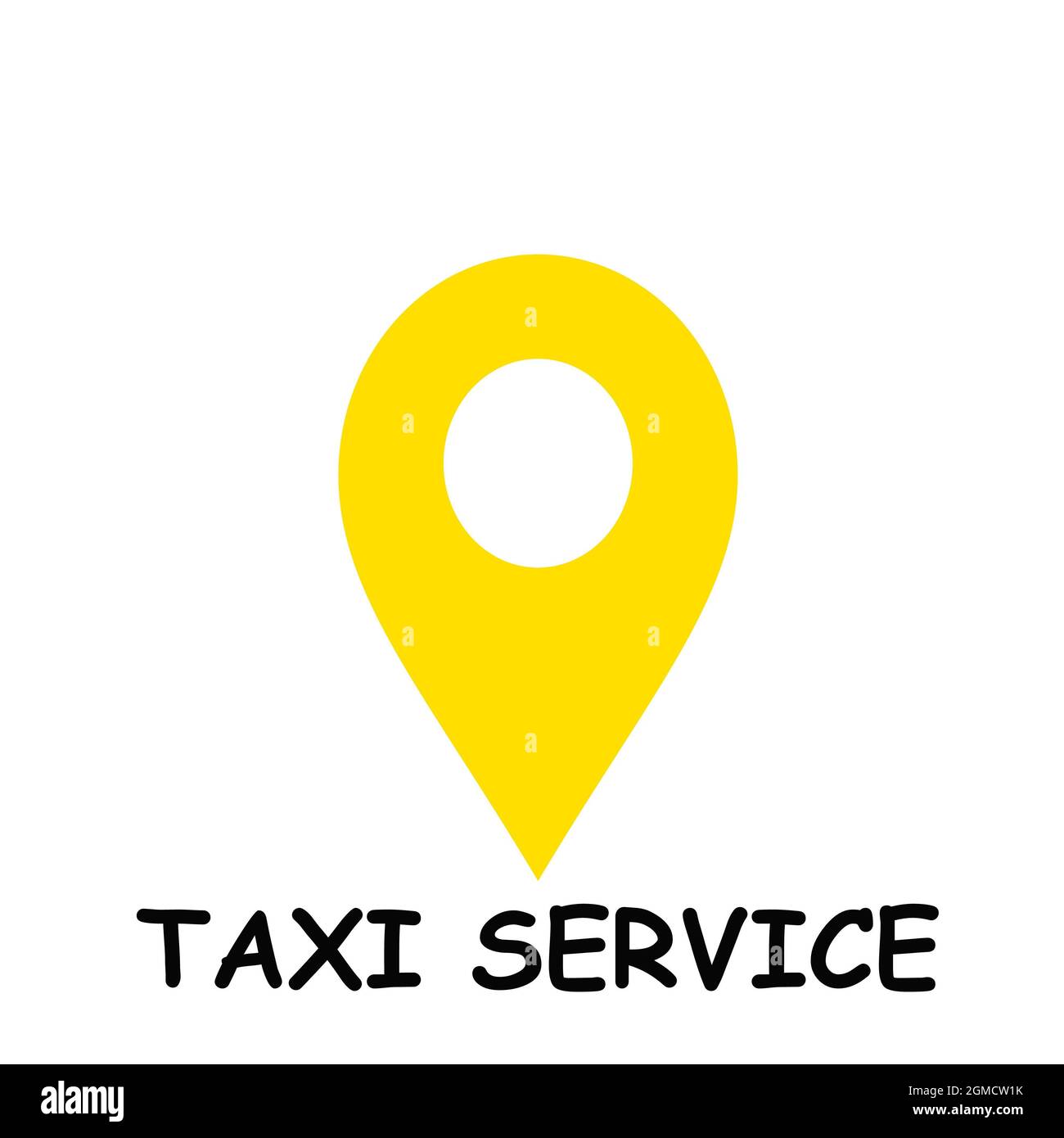 pointeur de carte de service de taxi - illustration Banque D'Images