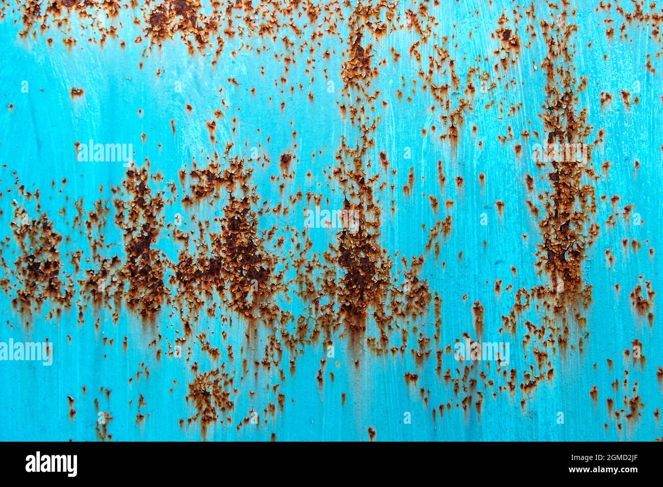 Fond métallique peint en bleu rouillé. Grunge le modèle de texture pour l'illustration de superposition. Banque D'Images
