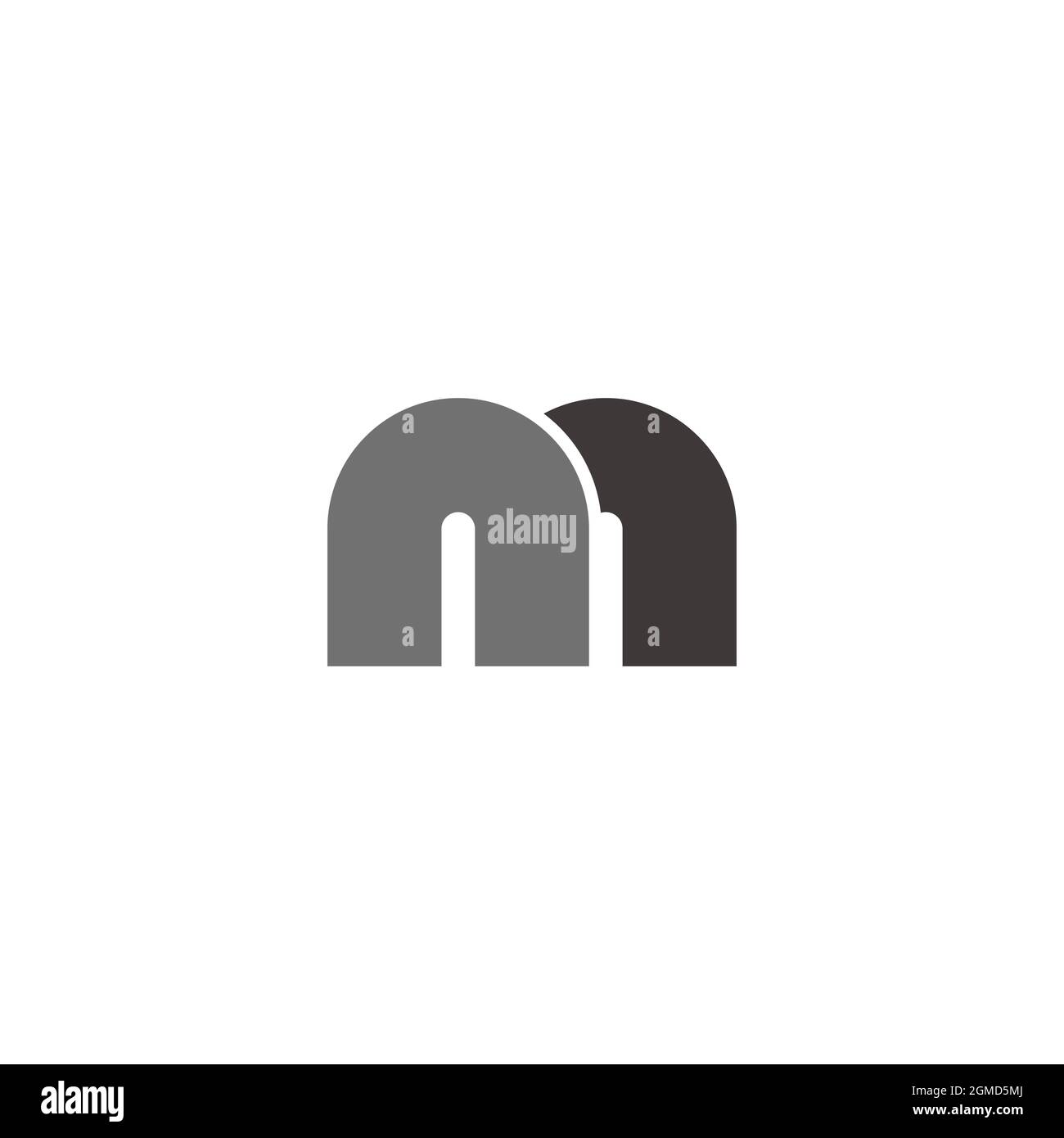 lettre nm abstrait accueil portes simple silhouette logo vecteur Illustration de Vecteur