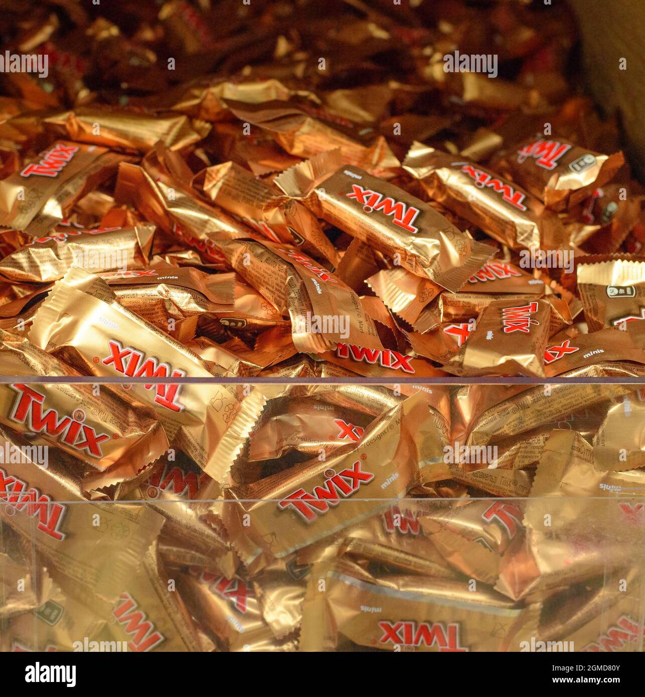 Production de la convicclace des chocolats Mars Inc. Twix Minis Banque D'Images