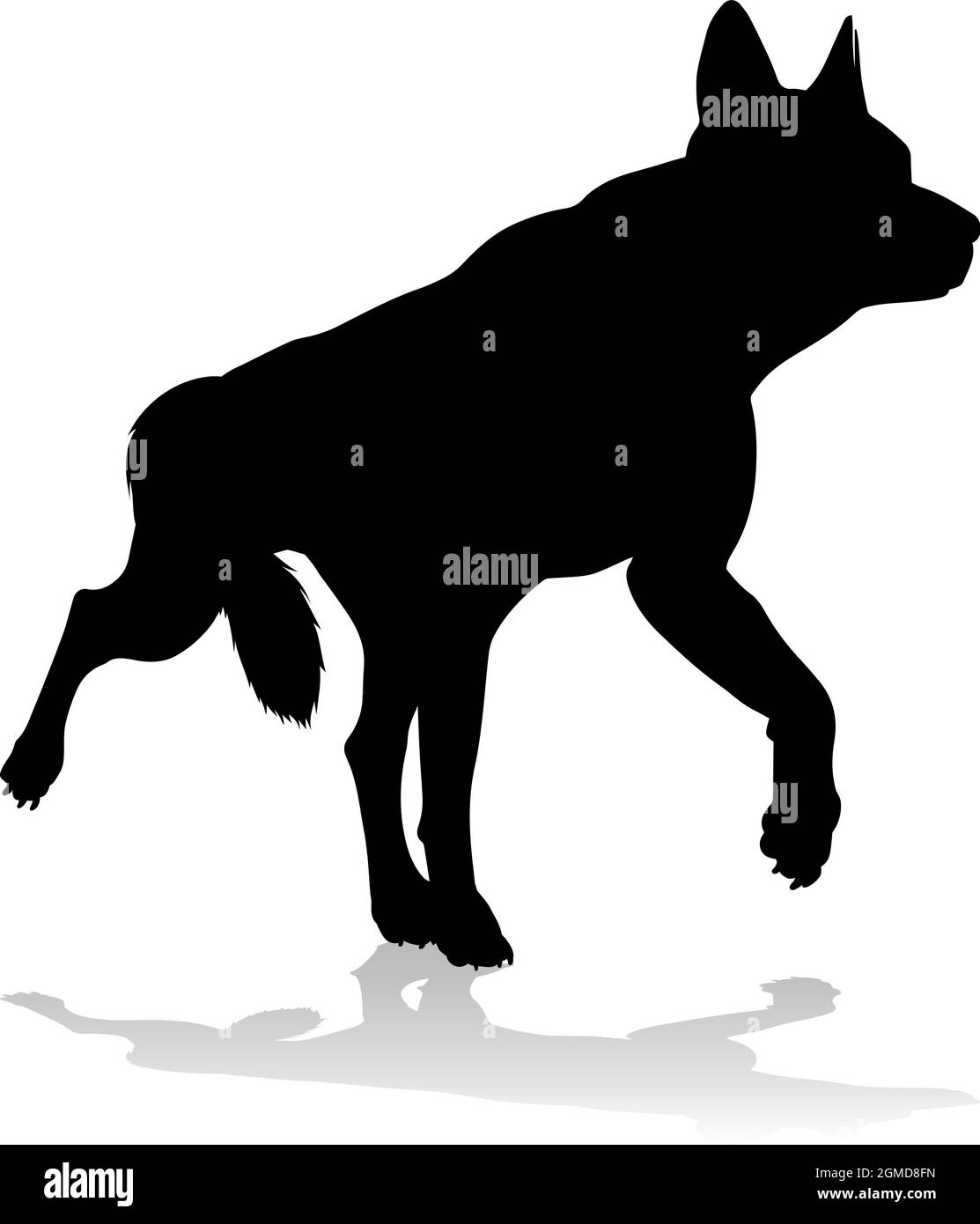 Silhouette chien Animal de compagnie Illustration de Vecteur