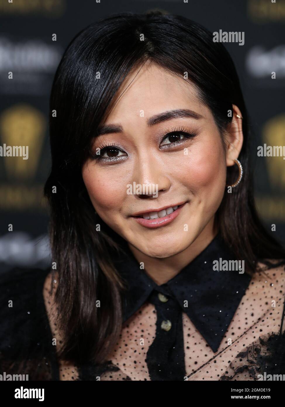 NORTH HOLLYWOOD, LOS ANGELES, CALIFORNIE, États-Unis - SEPTEMBRE 17 : l'actrice Karen Fukuhara arrive à la réception de l'académie de télévision pour honorer les 73e nominés du prix Emmy à l'Académie des arts et des sciences de la télévision le 17 septembre 2021 à North Hollywood, Los Angeles, Californie, États-Unis. (Photo de Xavier Collin/image Press Agency) Banque D'Images