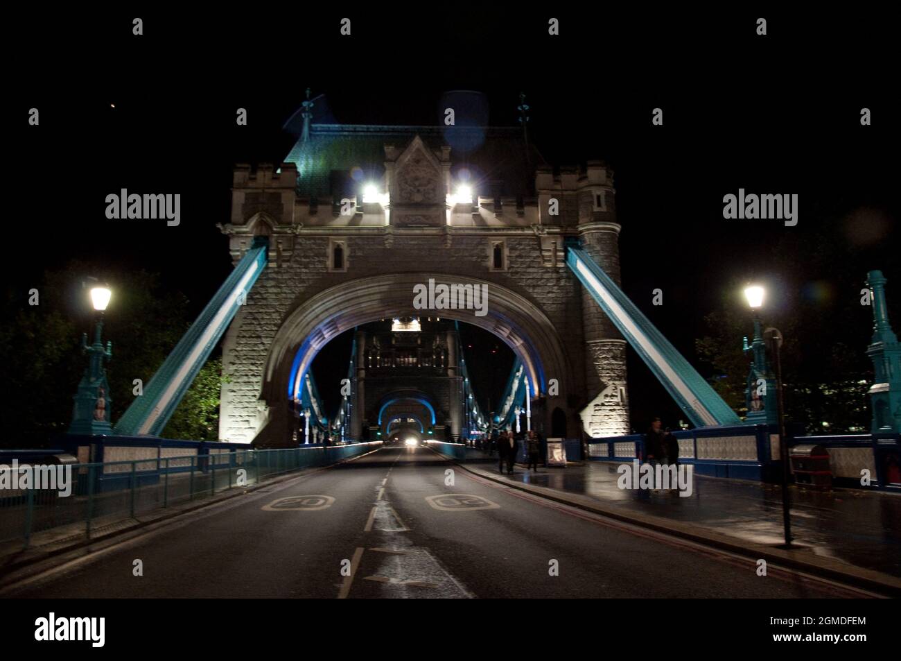 Tower, Tower Bridge de nuit, Londres, Royaume-Uni Banque D'Images