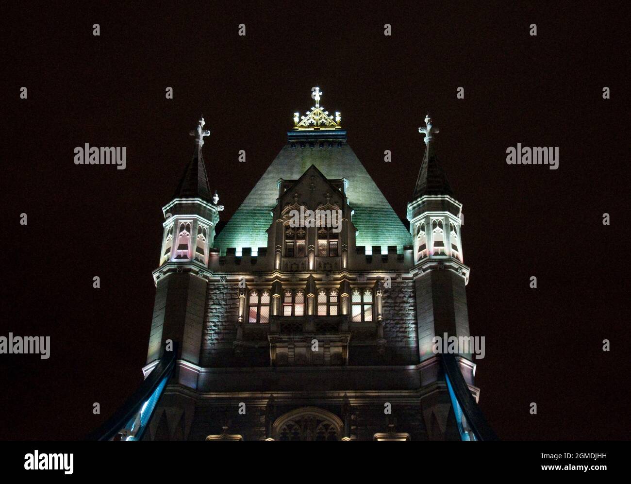 Tower, Tower Bridge de nuit, Londres, Royaume-Uni Banque D'Images
