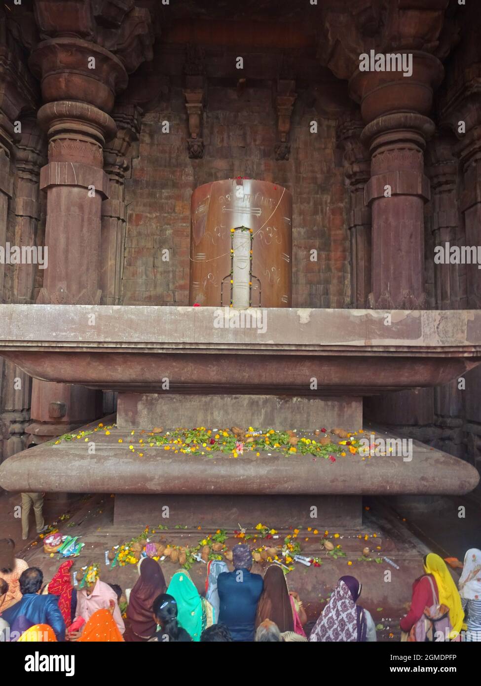 Intérieur du temple de Bhojpur shiv bhopal madhya pradesh, inde Banque D'Images