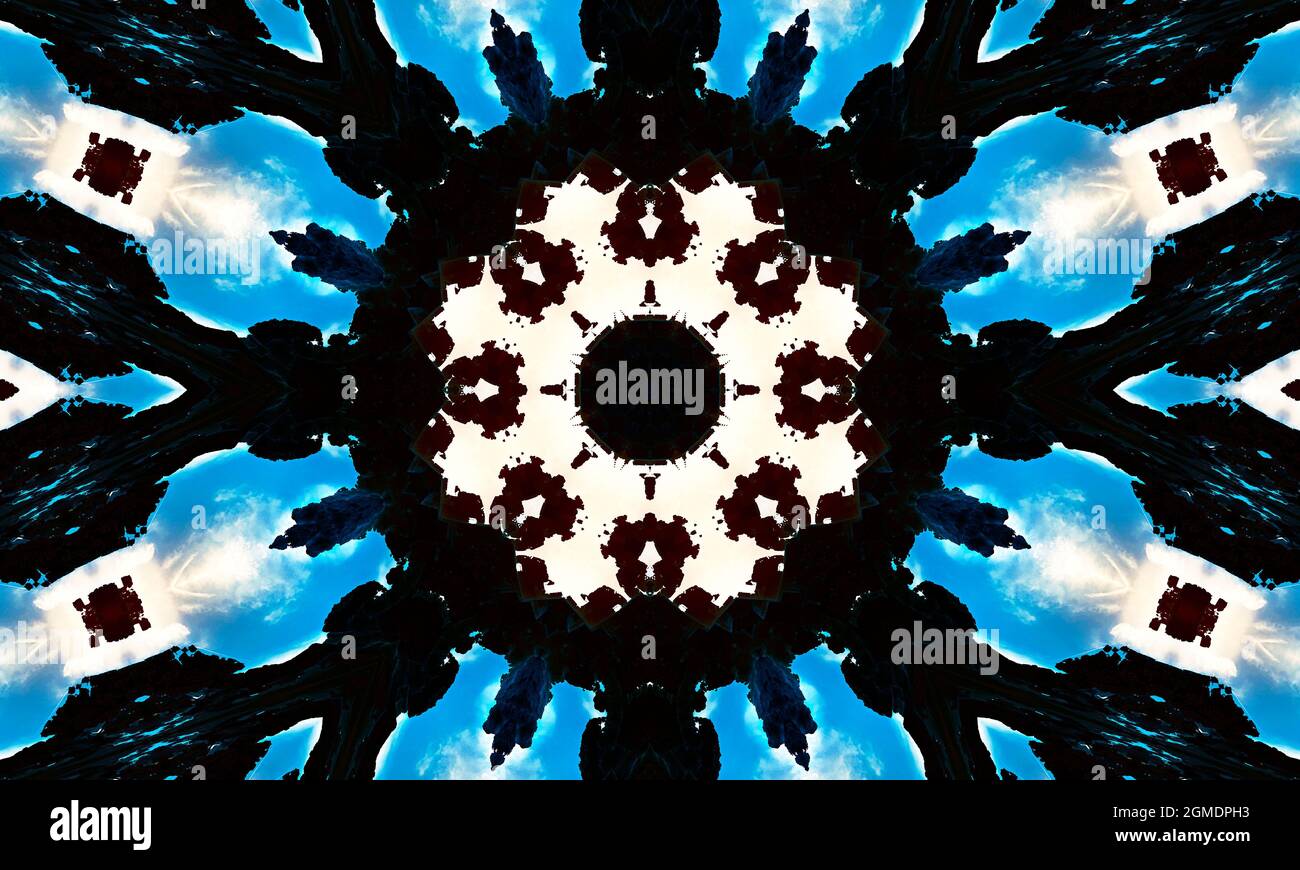 Rorschach inkblot test kaléidoscope. Test de diagnostic psychique Rorschach, la technique de Rorschach projective, ou simplement le test de l'inkblat. Banque D'Images