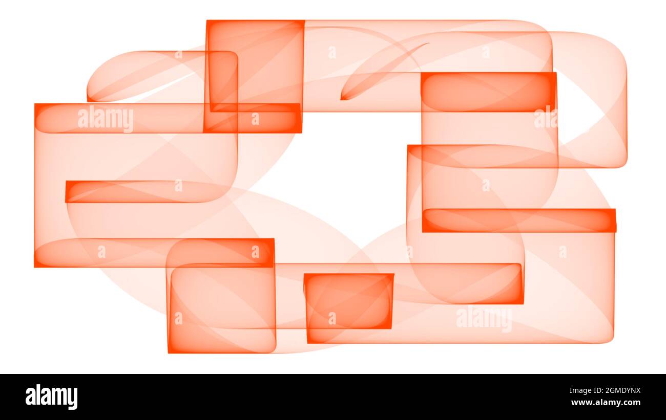 Arrière-plan abstrait 4k blanc rouge clair noir foncé cubes motif vagues et lignes Banque D'Images