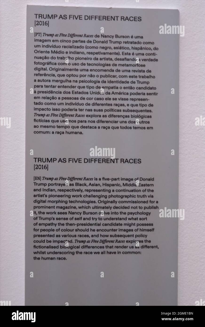 Trump comme cinq courses différentes par Nancy Burson - à l'intérieur de la prison, maintenant le musée portugais centre de la photographie à Porto Banque D'Images