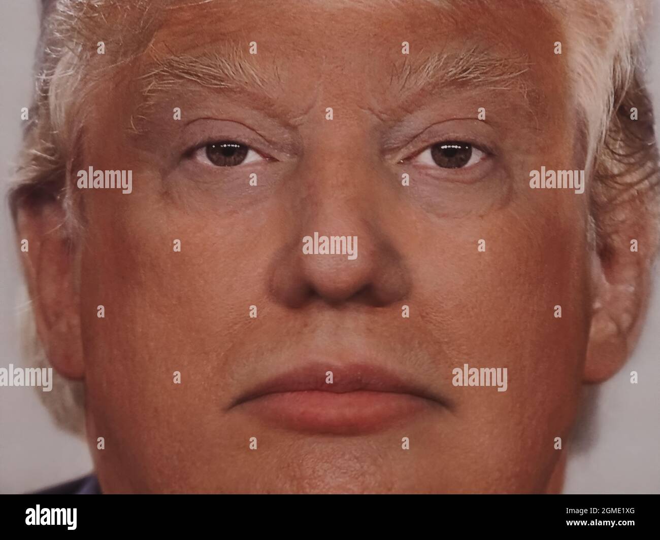 Trump comme cinq courses différentes par Nancy Burson - à l'intérieur de la prison, maintenant le musée portugais centre de la photographie à Porto Banque D'Images