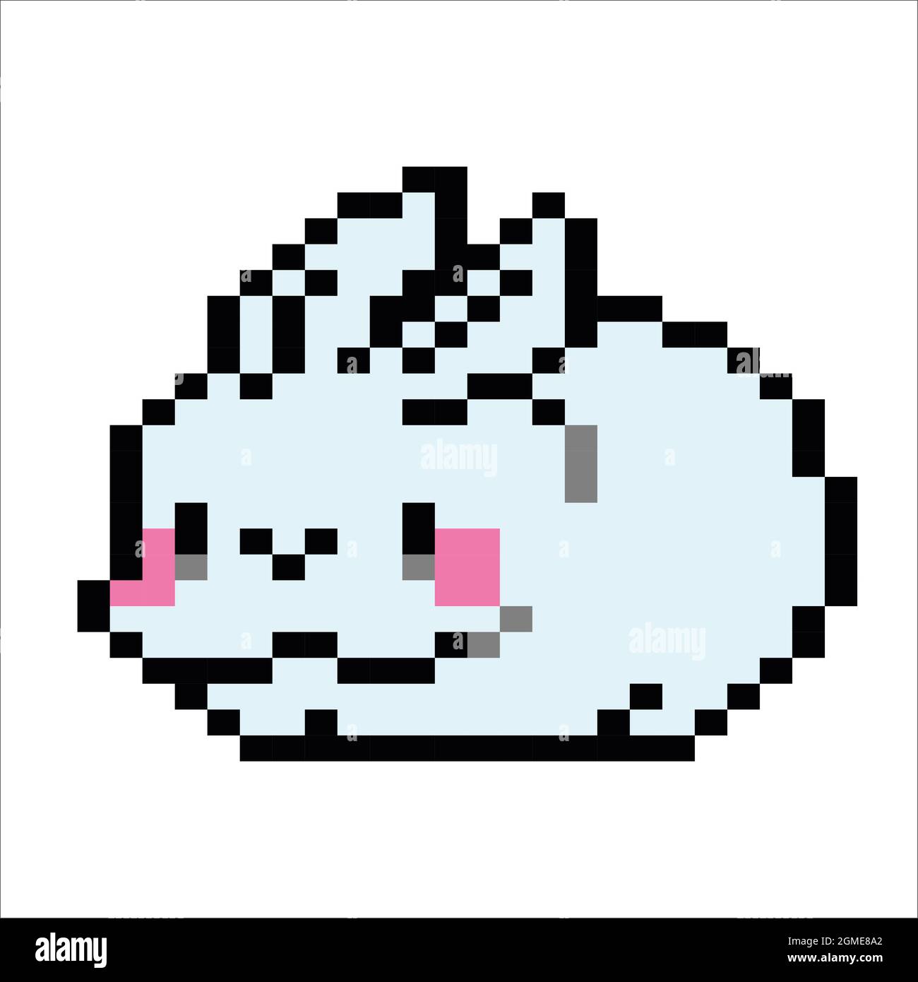 Pixel Art Petit Lapin Facile Joli lapin Pixel Art isolé sur fond blanc. Illustration des pixels animaux  Photo Stock - Alamy