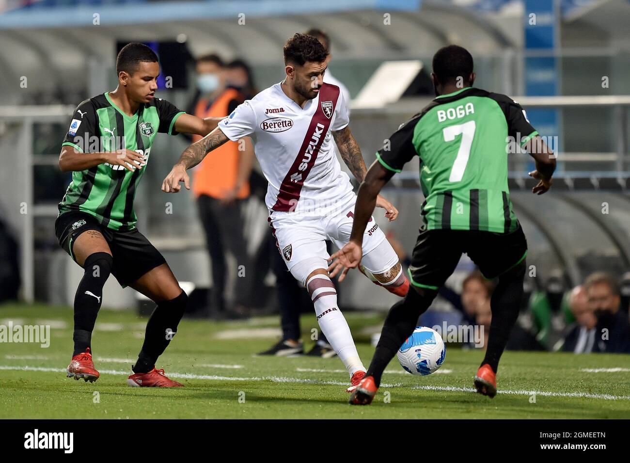 Antonio Sanabria de Torino FC en action pendant la série Un match de 2021/2022 entre US Sassuolo Calcio et Torino FC au stade Mapei le 17,2021 septembre à Reggio Emilia, Italie-photo ReporterTorino - photo: Reporter Torino/LiveMedia Banque D'Images