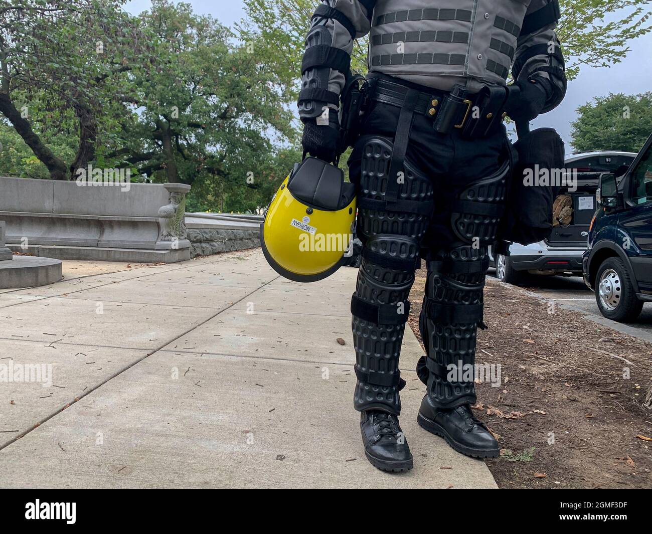 18 septembre 2021, Washington, District de Columbia, Etats-Unis: La police de la région du Grand DC se prépare pour le rallye J-6 Justice (Credit image: © Sue Dorfman/ZUMA Press Wire) Banque D'Images