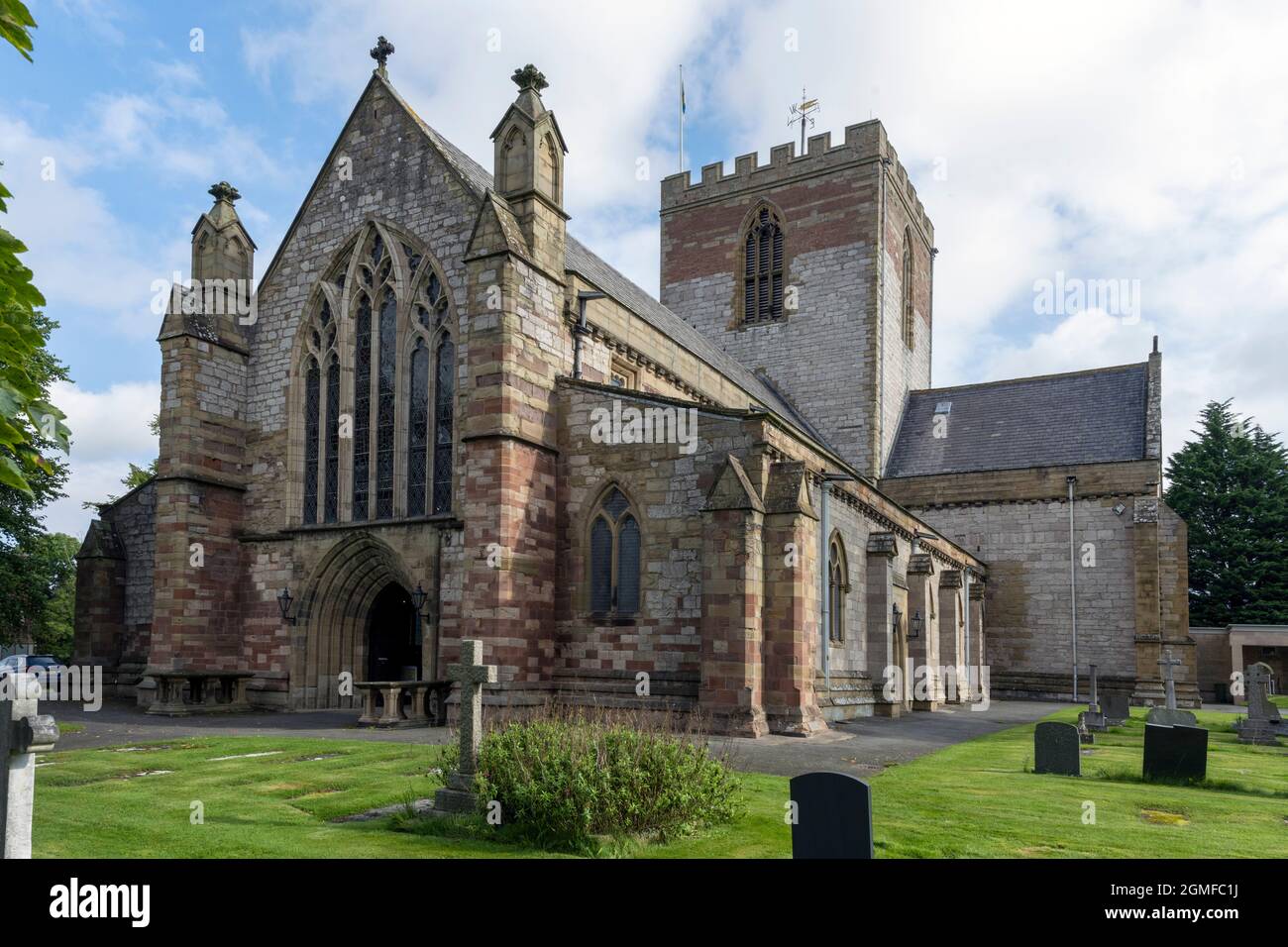 Cathédrale St Asaph, High Street, St Asaph , Denbighshire, pays de Galles du Nord,Pays de Galles, Royaume-Uni Banque D'Images