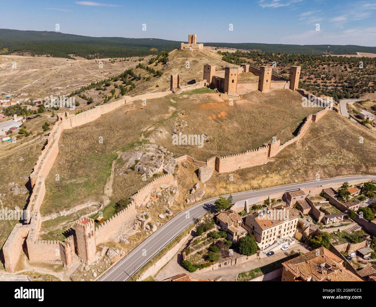 Forteresse de Molina de los Caballeros, Molina de Aragón, province de Guadalajara, Espagne. Banque D'Images