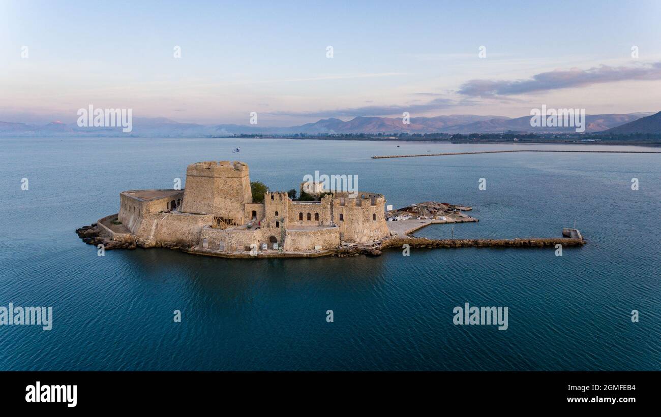 Château de Bourtzi à Nafplio Grèce Banque D'Images