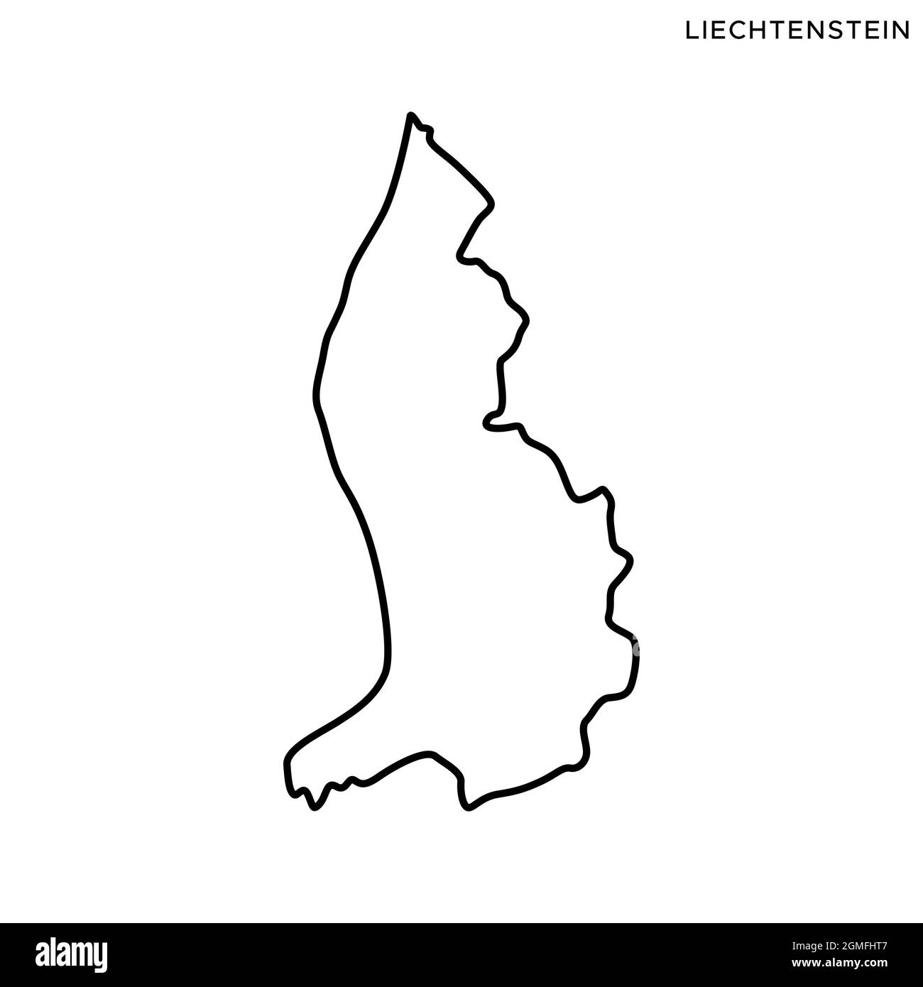 Plan de ligne du modèle de dessin d'illustration du stock vectoriel du Liechtenstein. Contour modifiable. Vecteur eps 10. Illustration de Vecteur