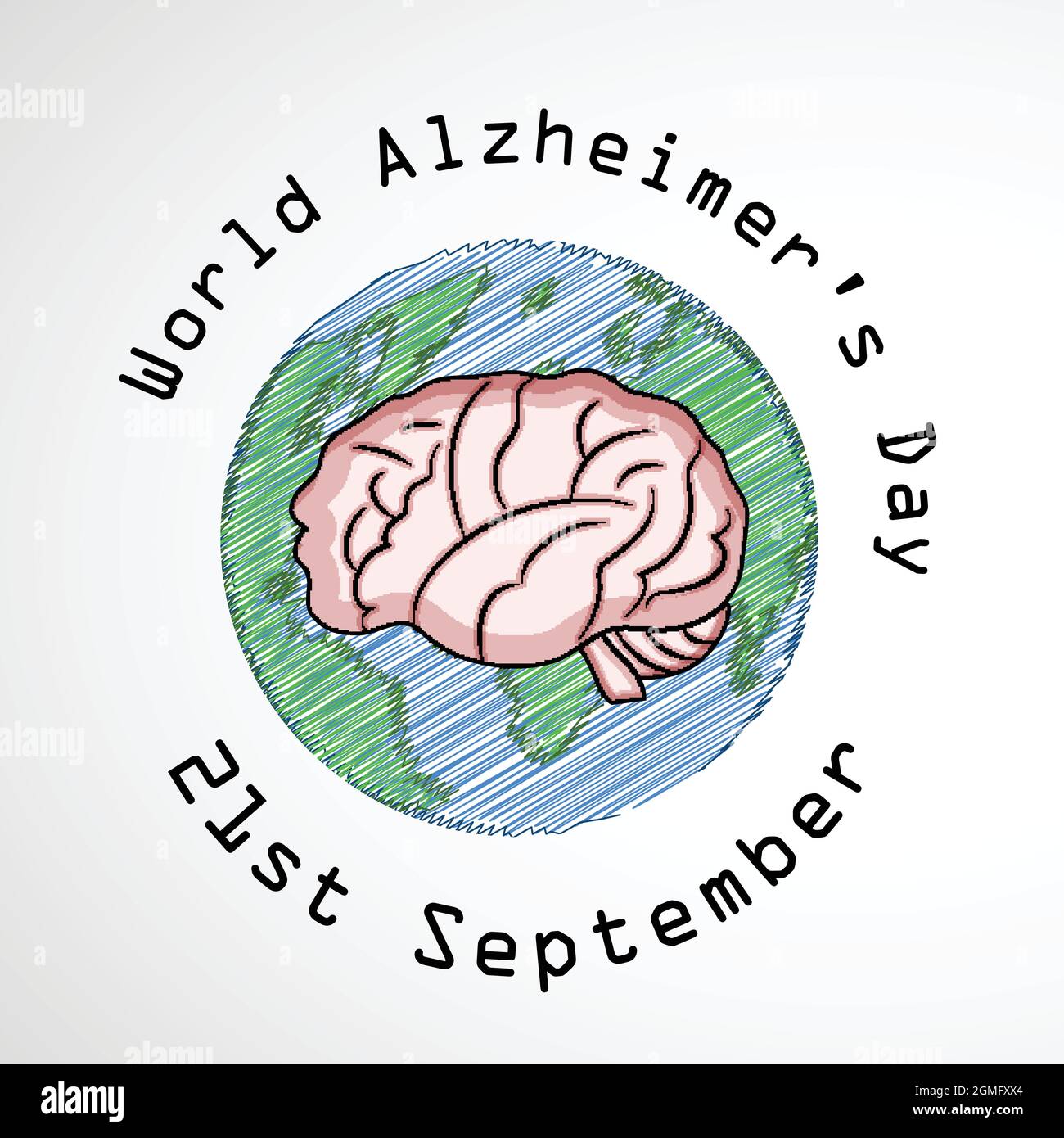 Journée mondiale de l'Alzheimers arrière-plan Illustration de Vecteur