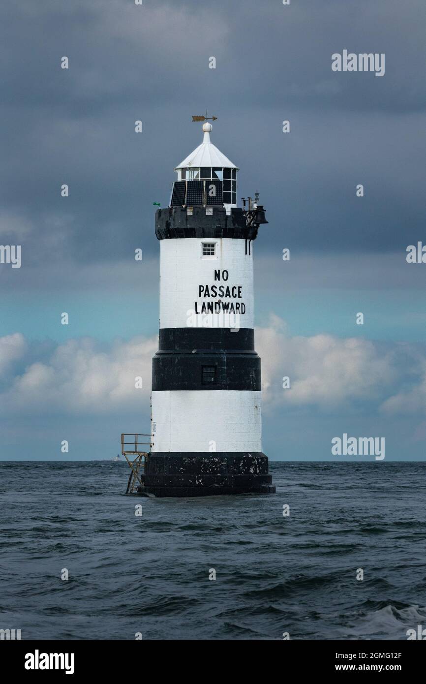 Trwyn du Lighthouse, Anglesey Banque D'Images