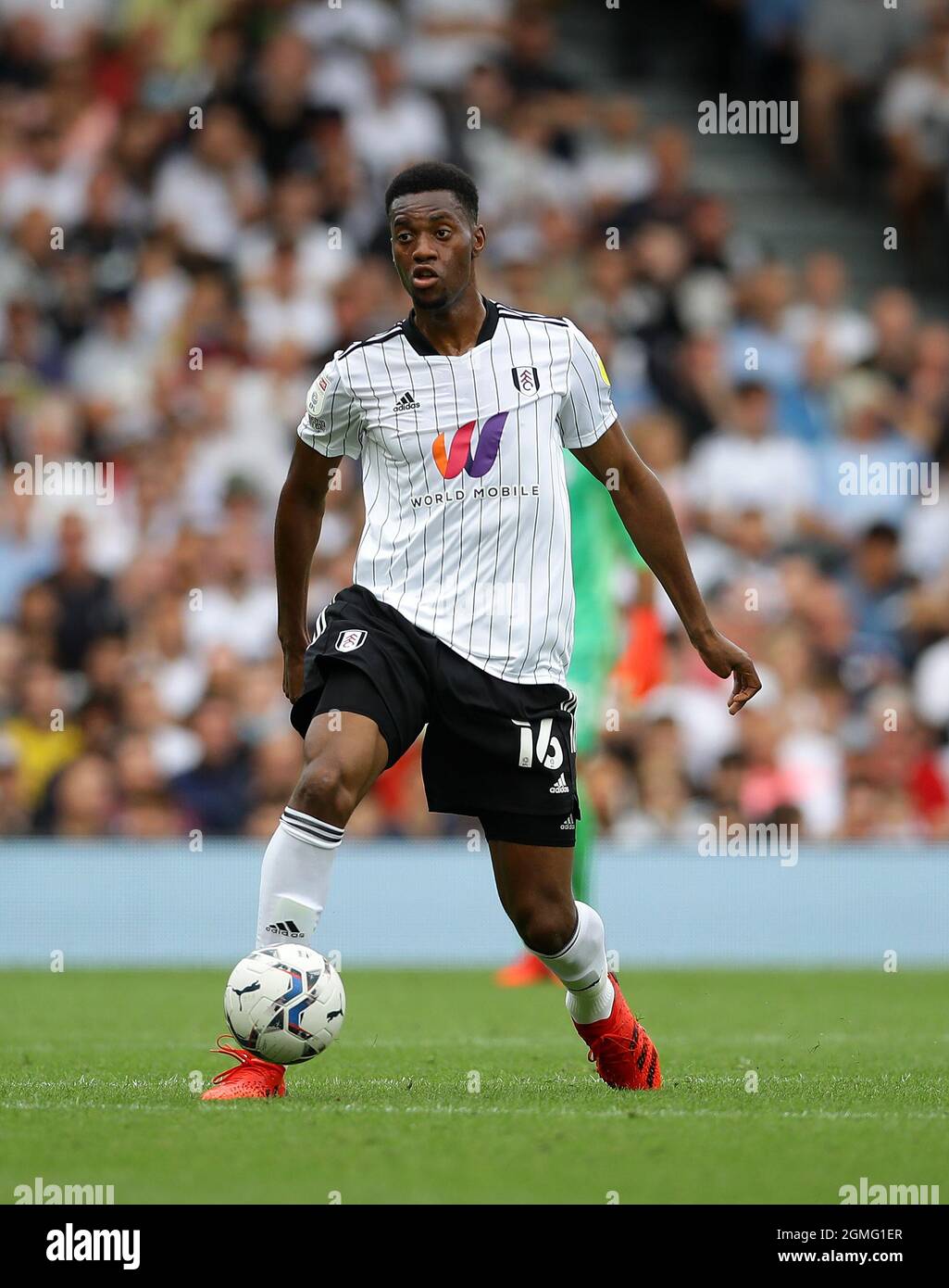 Londres, Angleterre, 18 septembre 2021. Tofin Adarbioyo de Fulham pendant le match de championnat Sky Bet à Craven Cottage, Londres. Le crédit photo devrait se lire: David Klein / Sportimage Banque D'Images