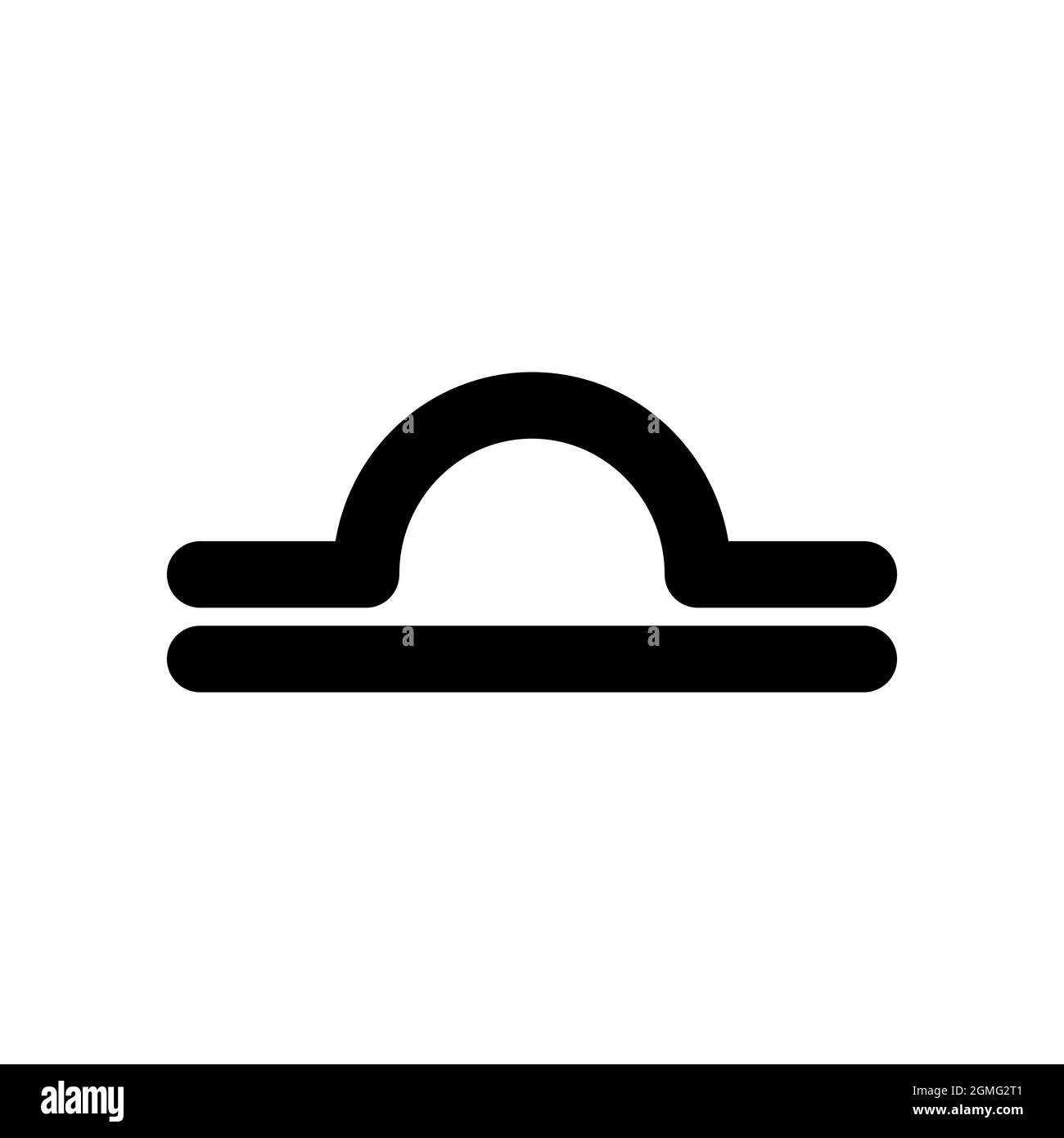 Balance - signe astrologique. Un des douze symboles du zodiaque. Icône de vecteur simple en ligne continue. Illustration de Vecteur