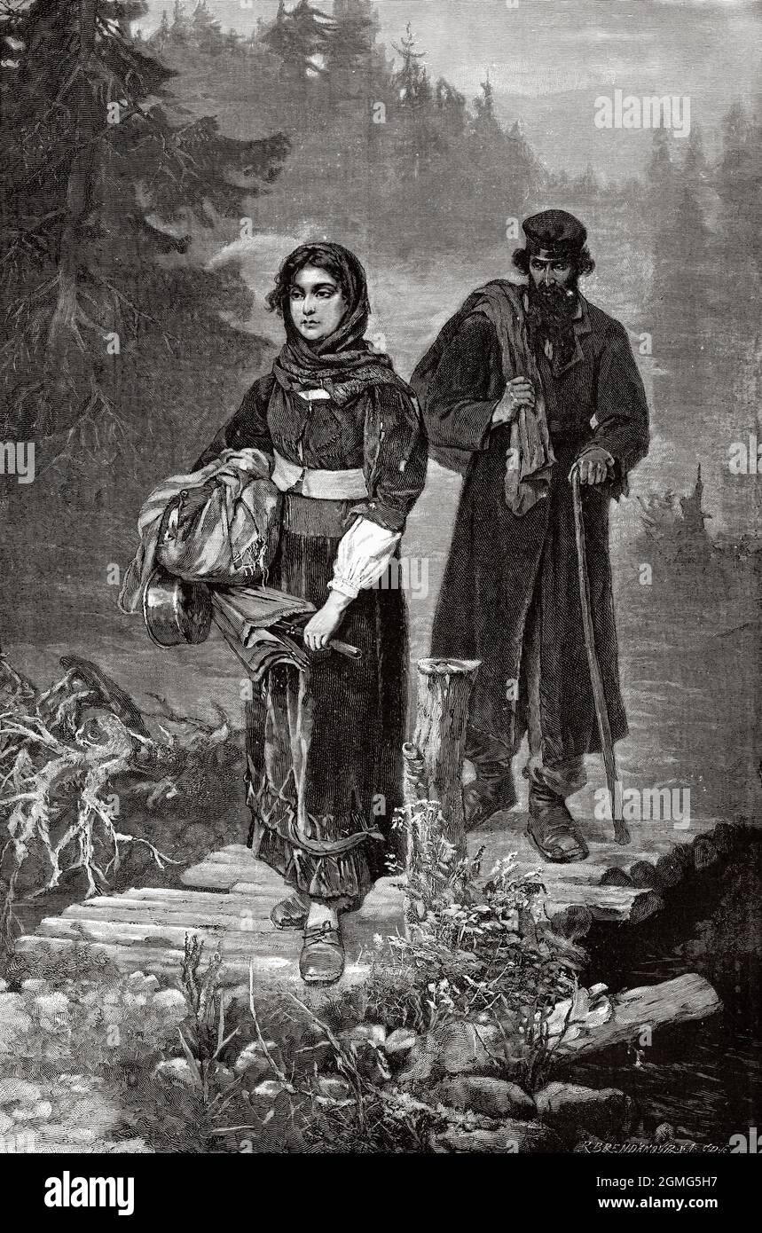Les amateurs de ragoût juifs, peinture d'Ernestine Friedrichsen (1824-1892) était un peintre de genre allemand, principalement de scènes familiales. Ancienne illustration gravée du XIXe siècle de la Ilustración Artística 1882 Banque D'Images Les amateurs de ragoût juifs, peinture d'Ernestine Friedrichsen (1824-1892) était un peintre de genre allemand, principalement de scènes familiales. Ancienne illustration gravée du XIXe siècle de la Ilustración Artística 1882 Banque D'Images