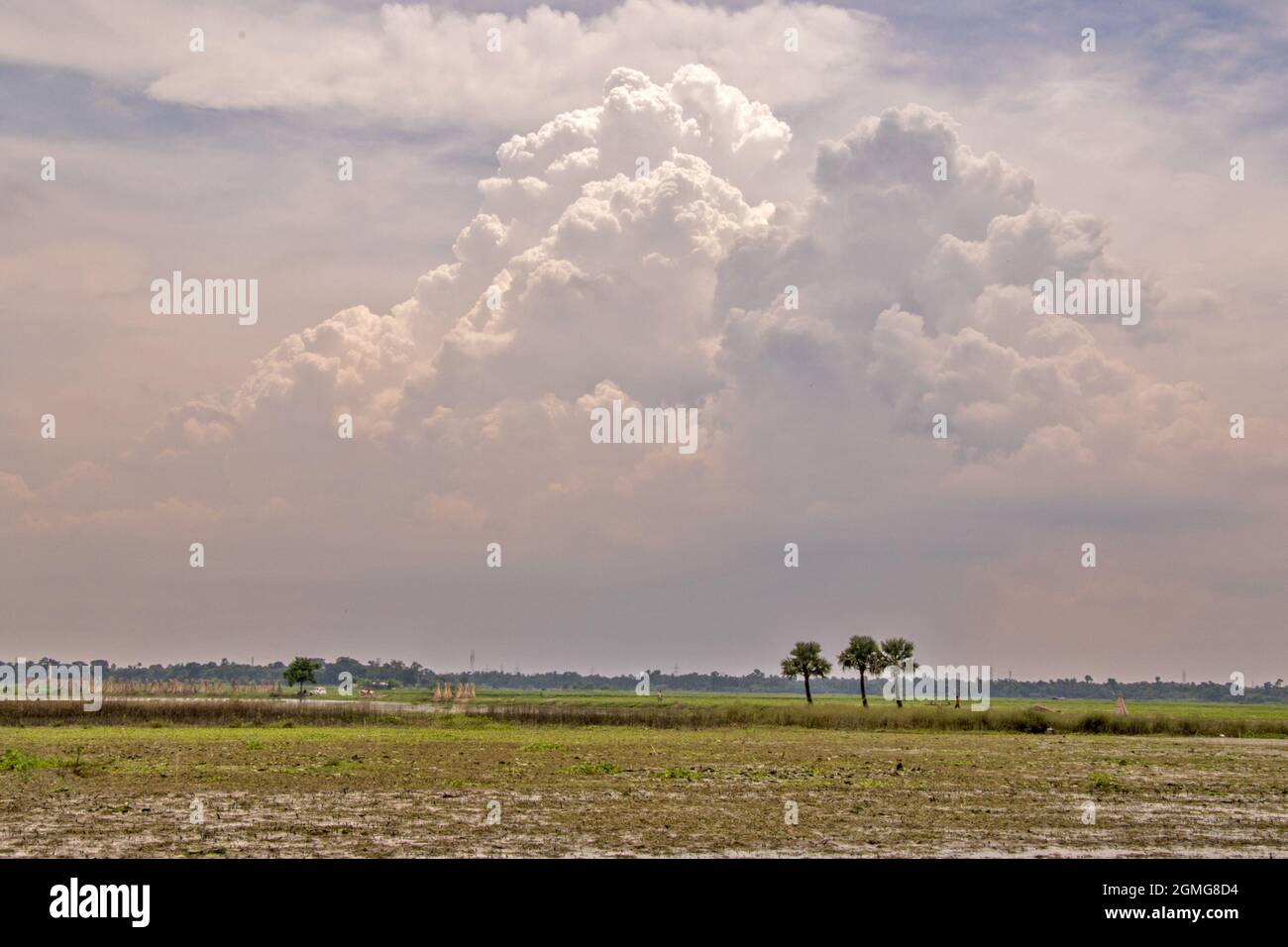 paysage rural et paysage nuageux Banque D'Images