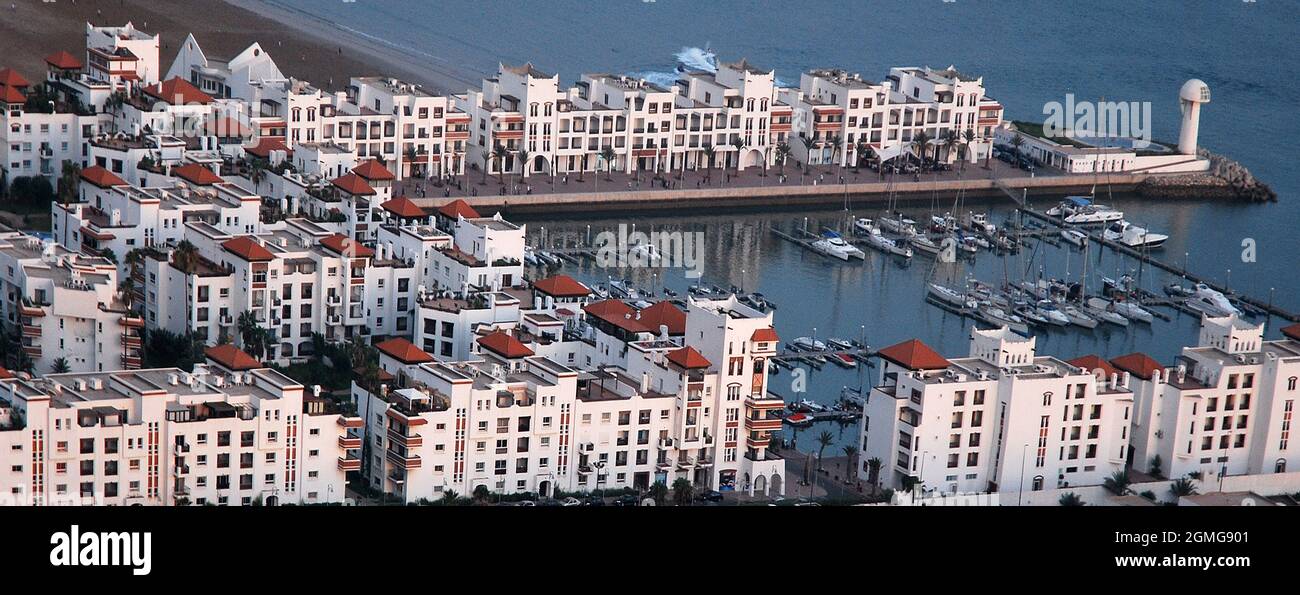 La ville touristique d'Agadir au Maroc Banque D'Images