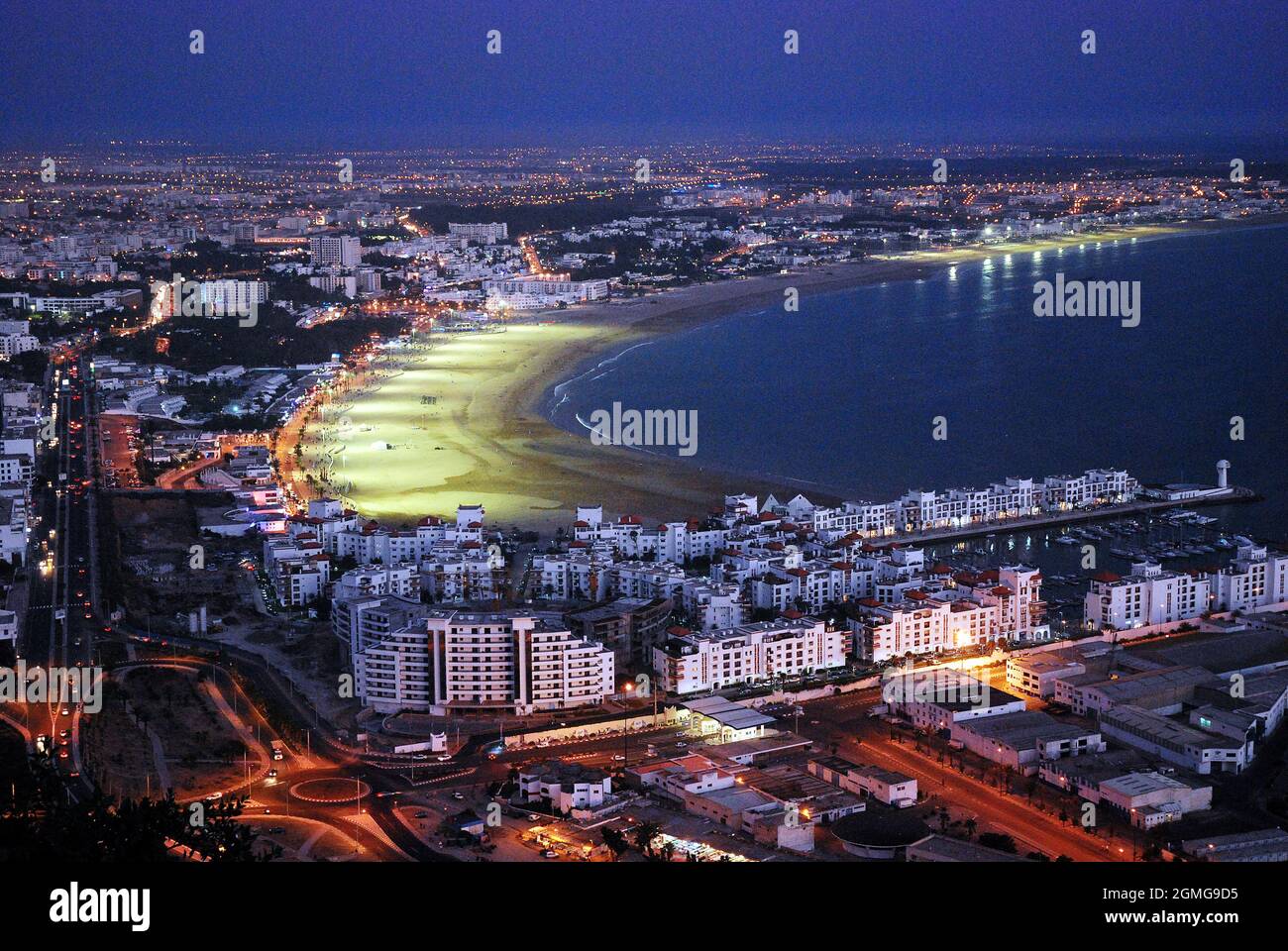 La ville touristique d'Agadir au Maroc Banque D'Images