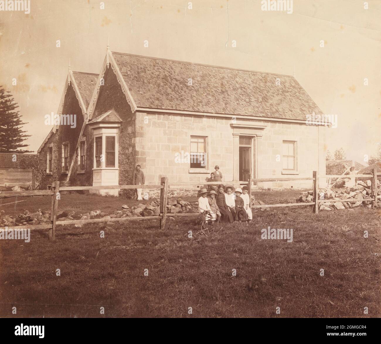 1885 photo de M. Nobbs House, île Norfolk Banque D'Images