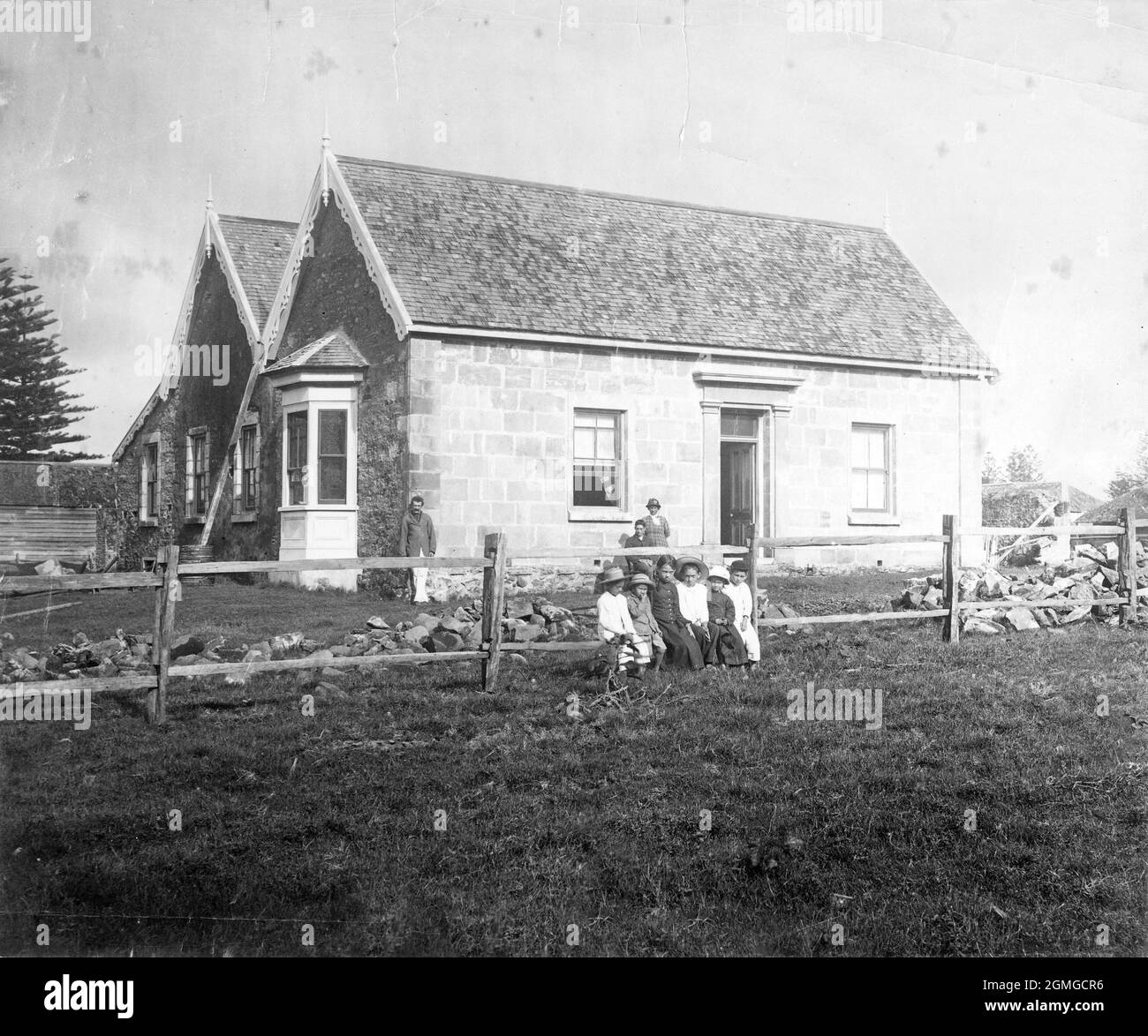 1885 photo de M. Nobbs House, île Norfolk Banque D'Images