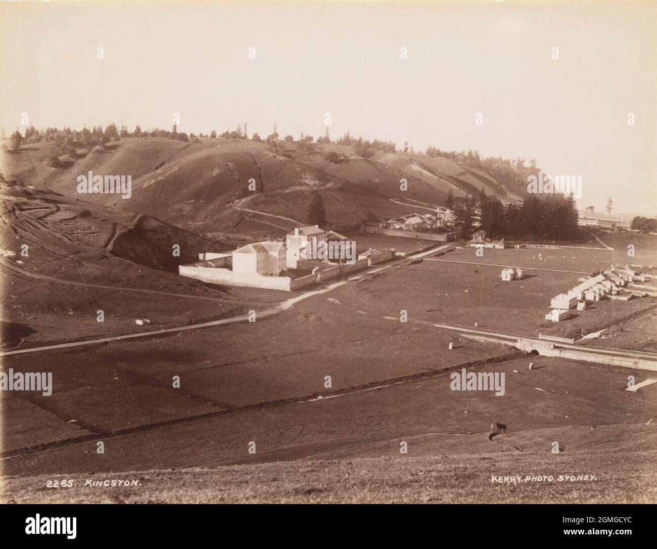 1885 photo de, Kingston, île Norfolk Banque D'Images