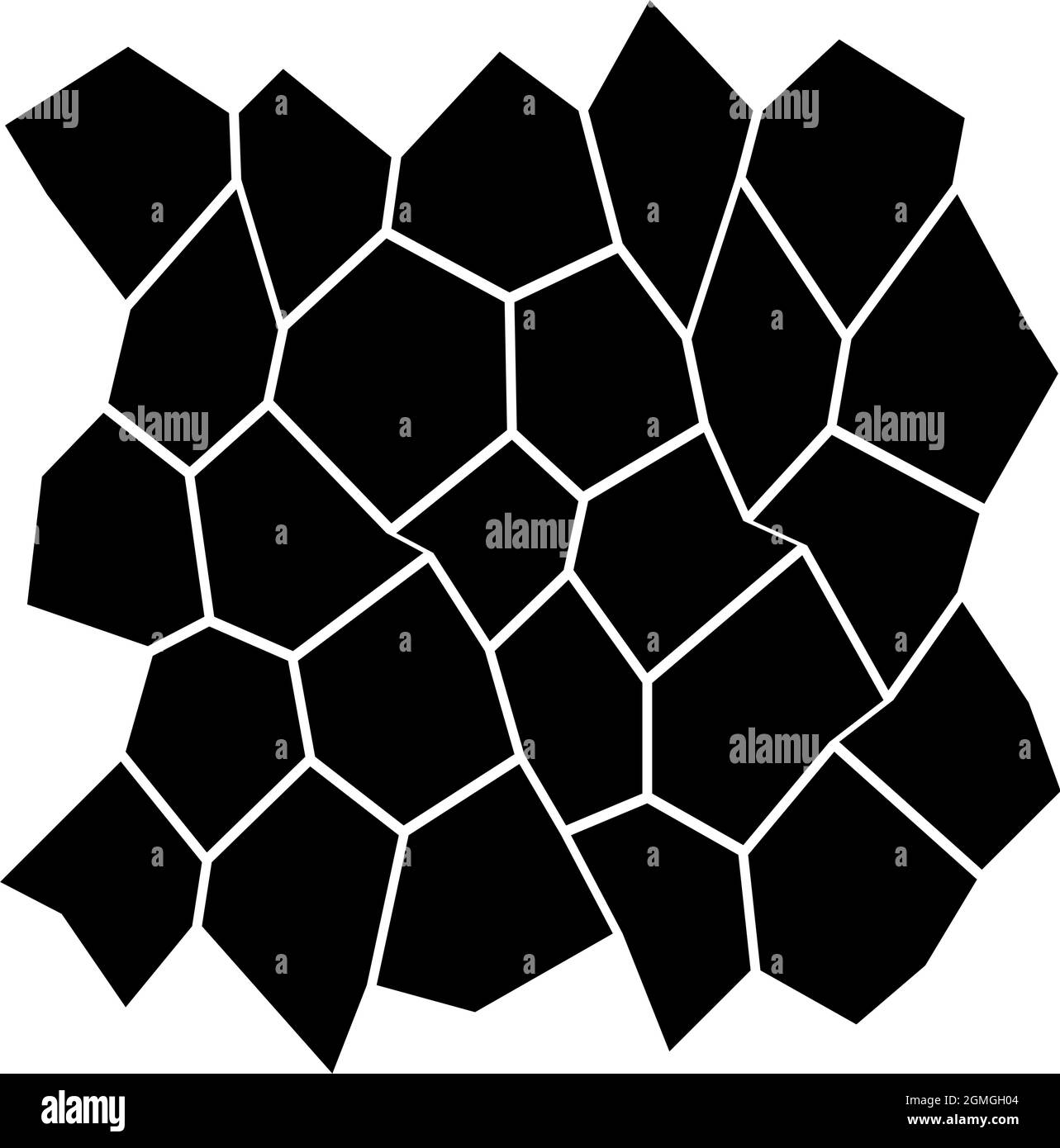 Pierre, mur de briques, motif polygonal de briques, arrière-plan. Stonewall, texture pavée pour la construction, thème de construction – illustration vectorielle de stock, Illustration de Vecteur