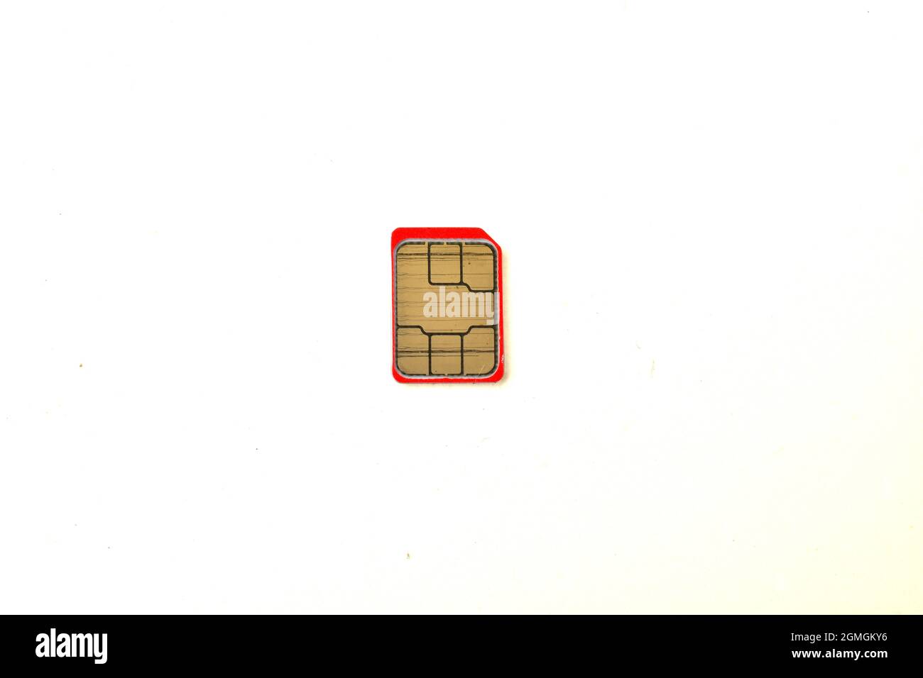 Nano sim isolée sur fond blanc Banque D'Images