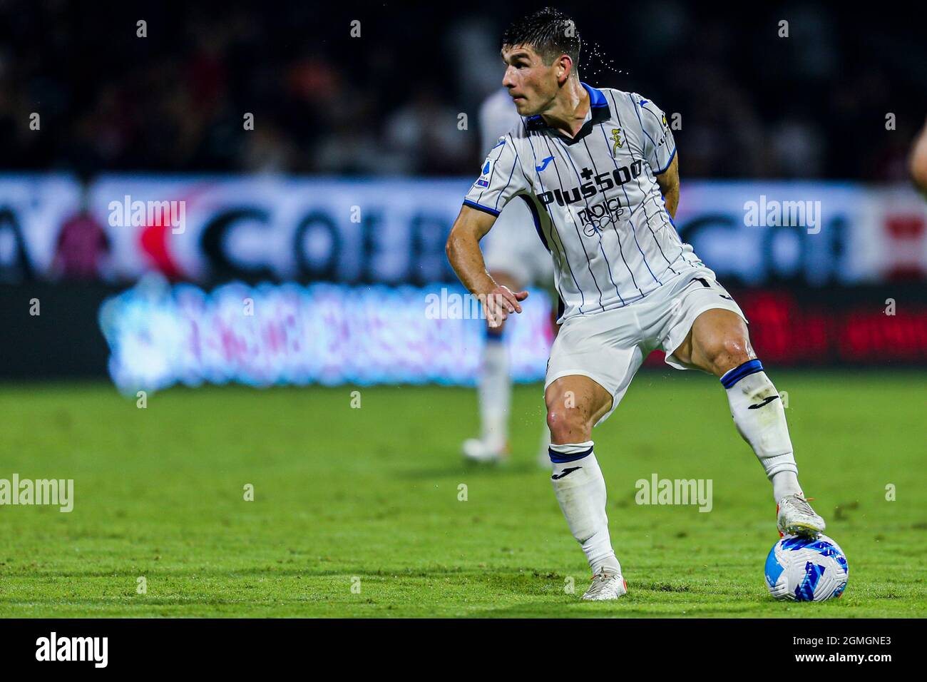 Lors de la série Un match de football entre Salerntana et Atalanta au stade Arechi à Salerne, dans le sud de l'Italie, le 18 septembre 2021. Banque D'Images