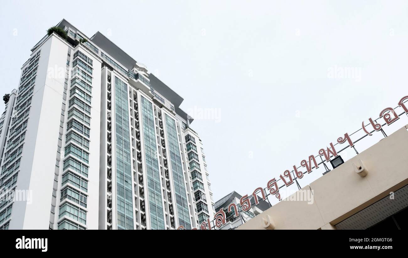 Sukhumvit Road terminal de bus de Bangkok terminal de bus est aka Ekkamai Banque D'Images