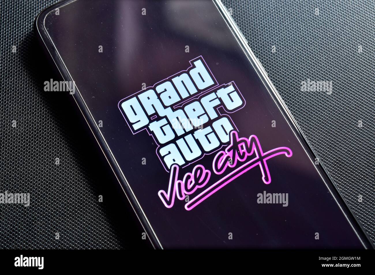 New Delhi, Inde, 26 novembre 2019 :- logo Grand Theft Auto sur smartphone Banque D'Images