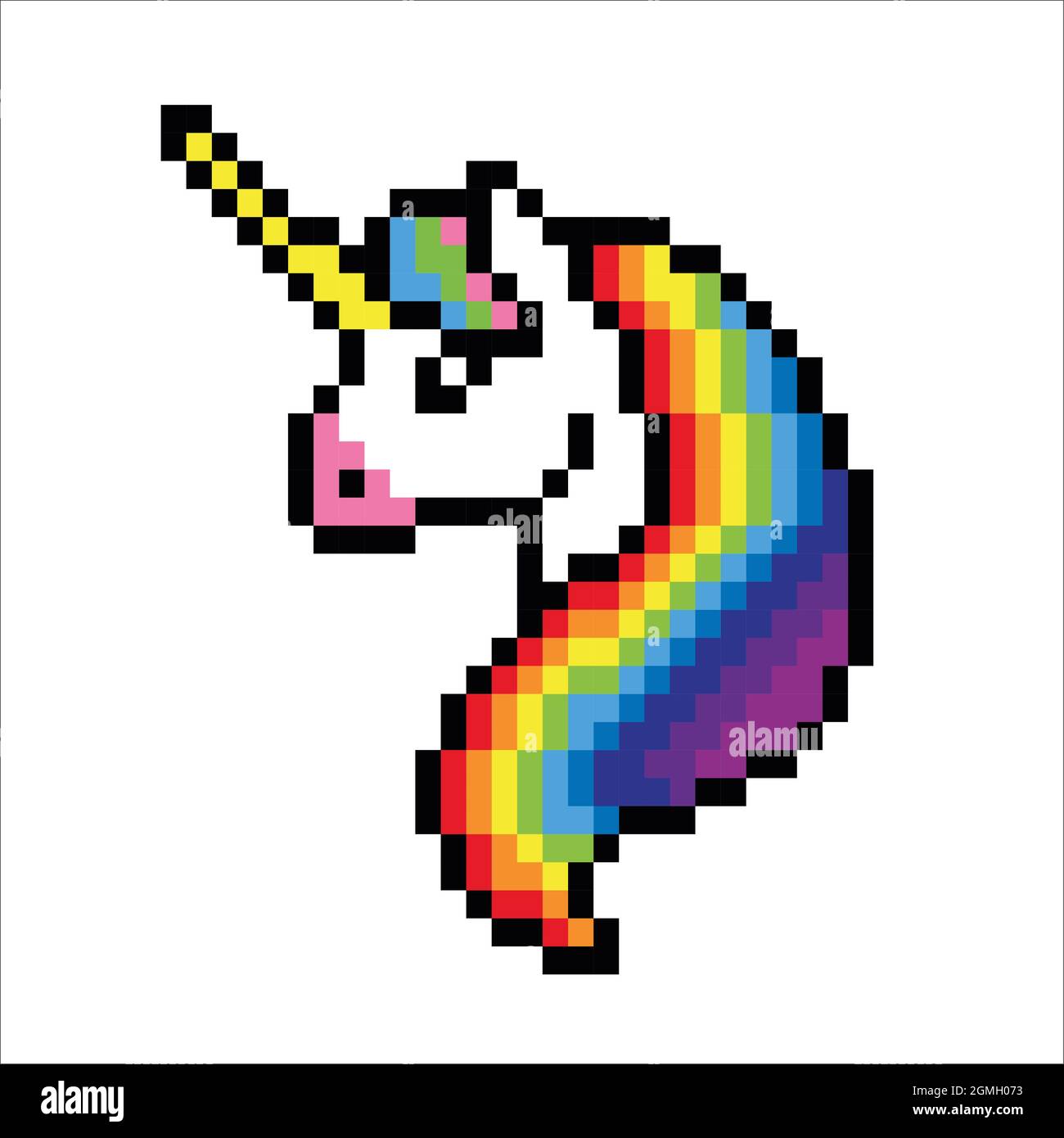 Pixel Art Licorne Arc En Ciel Pixel de la licorne Banque de photographies et d'images à haute résolution  - Alamy