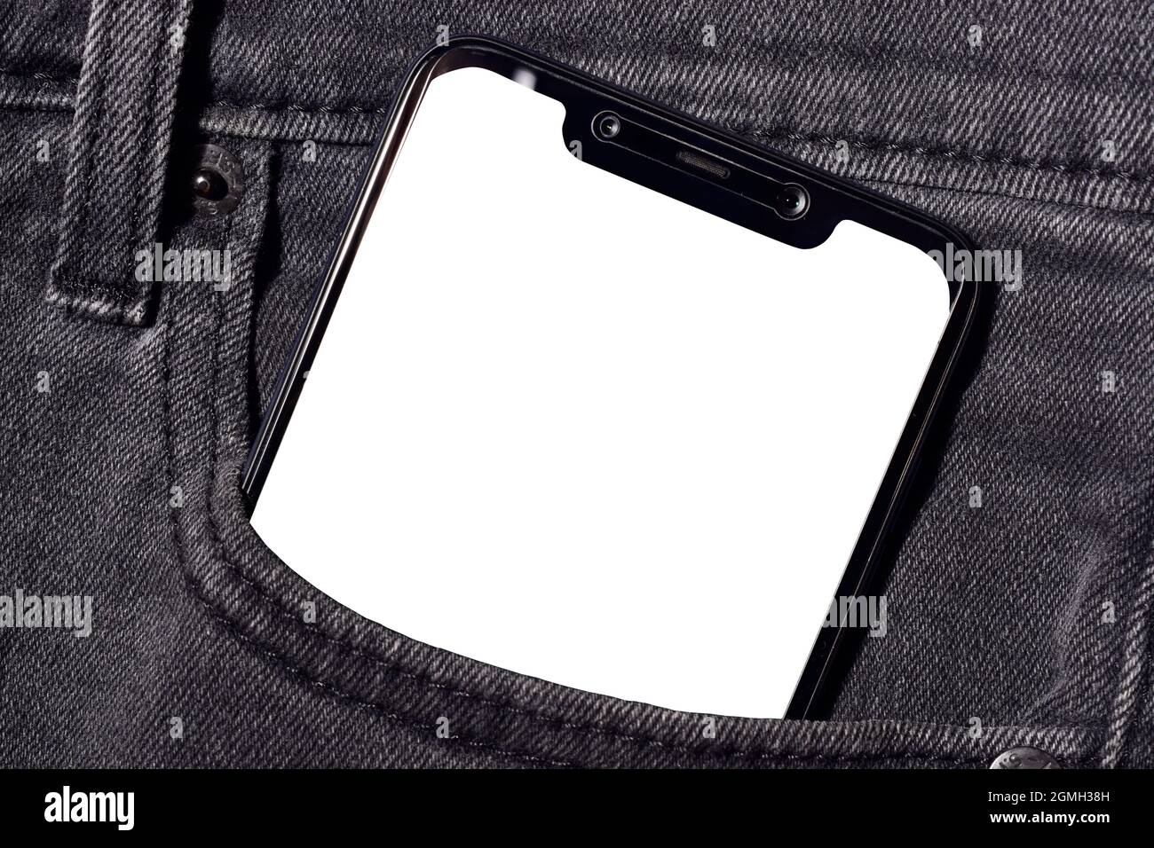 Smartphone à écran vide dans Pocket Banque D'Images