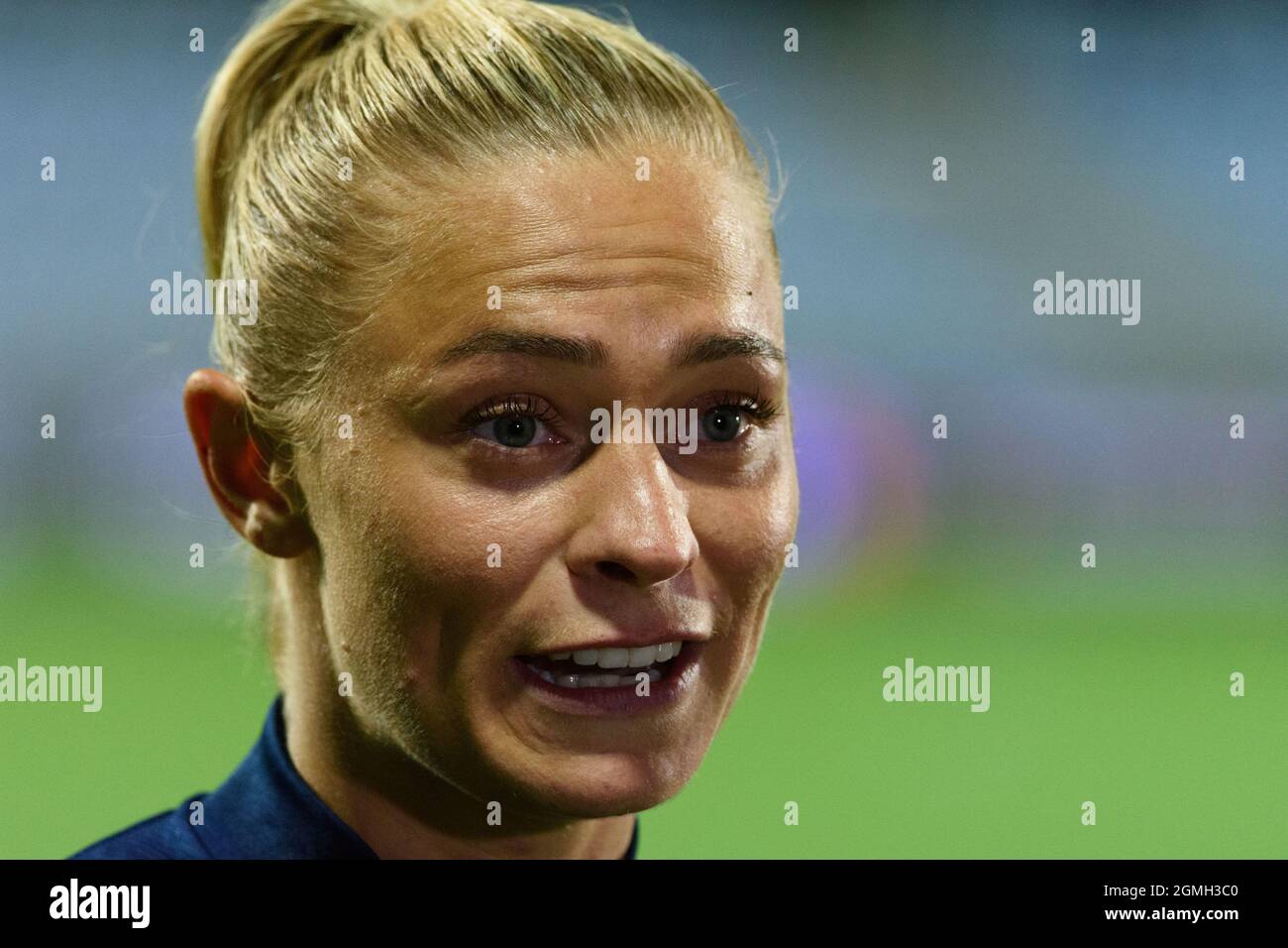 Senec, Slovaquie. 17 septembre 2021. Fridolina Rolfoe (18 Suède) après le match de qualification de la coupe du monde des femmes entre la Slovaquie et la Suède au NTC Senec, Slovaquie. Crédit: SPP Sport presse photo. /Alamy Live News Banque D'Images