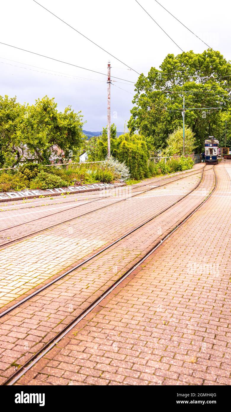 30 juillet 2021 : Colyton, Angleterre, Royaume-Uni. Un tramway d'époque pour les touristes et les habitants de tout le monde à venir et à apprécier. Cette vue de seulement un o Banque D'Images