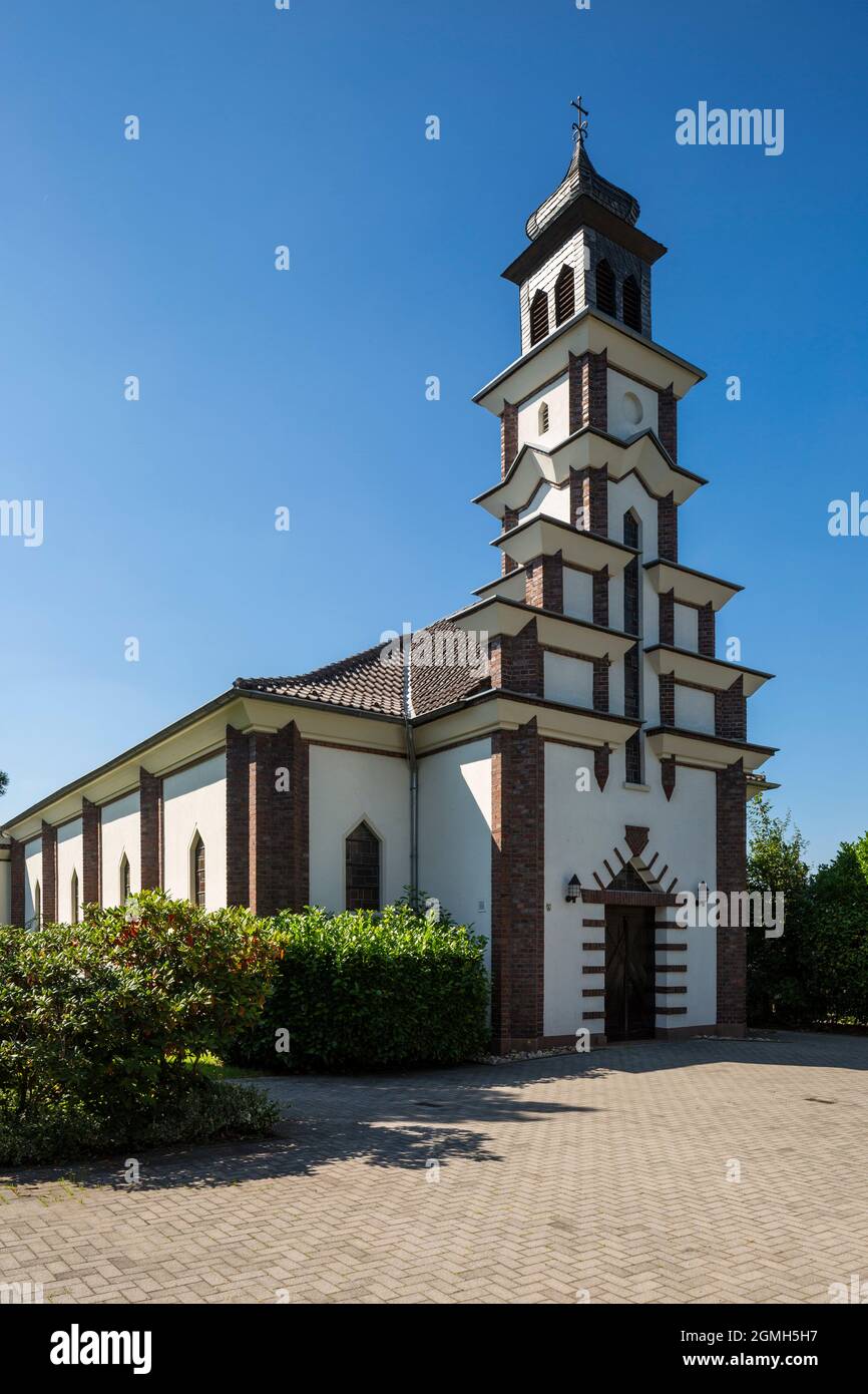 Allemagne, Ratingen, Ratingen-Ouest, Bergisches pays, Rhénanie, Rhénanie-du-Nord-Westphalie, NRW, église catholique Saint-Joseph Banque D'Images