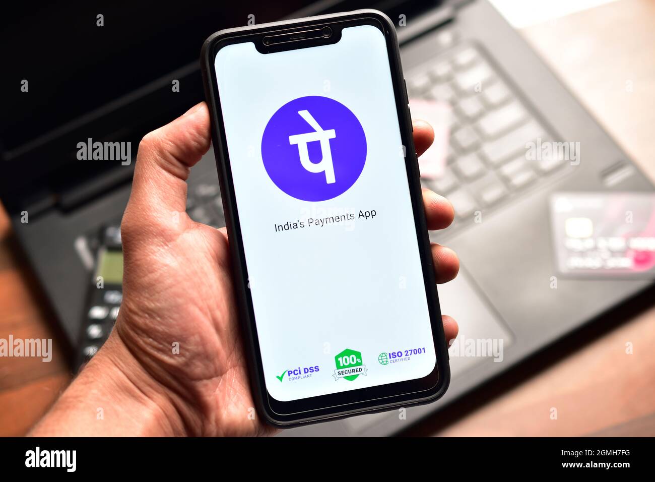 New Delhi, Inde, 14 décembre 2019 :- application Phonepe sur smartphone, plate-forme de paiement UPI en Inde Banque D'Images