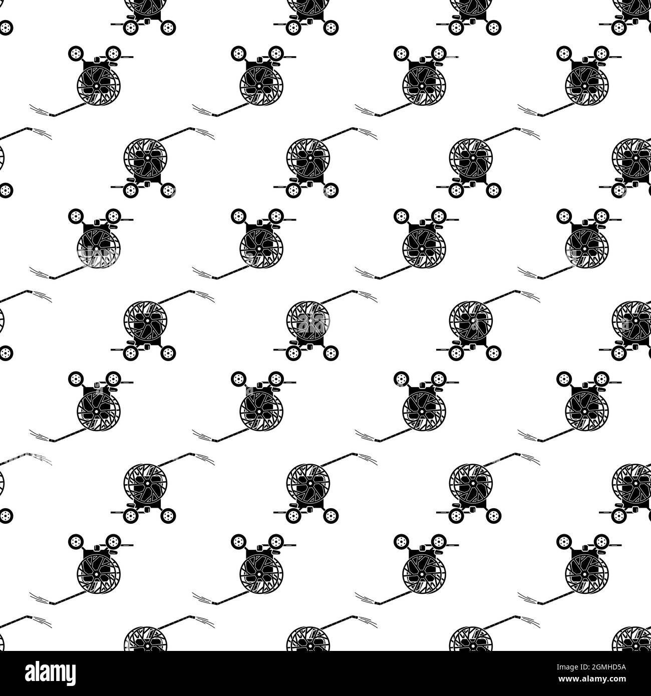 Modèle de pompe à eau du tracteur texture d'arrière-plan sans couture répétition du papier peint vecteur géométrique Illustration de Vecteur