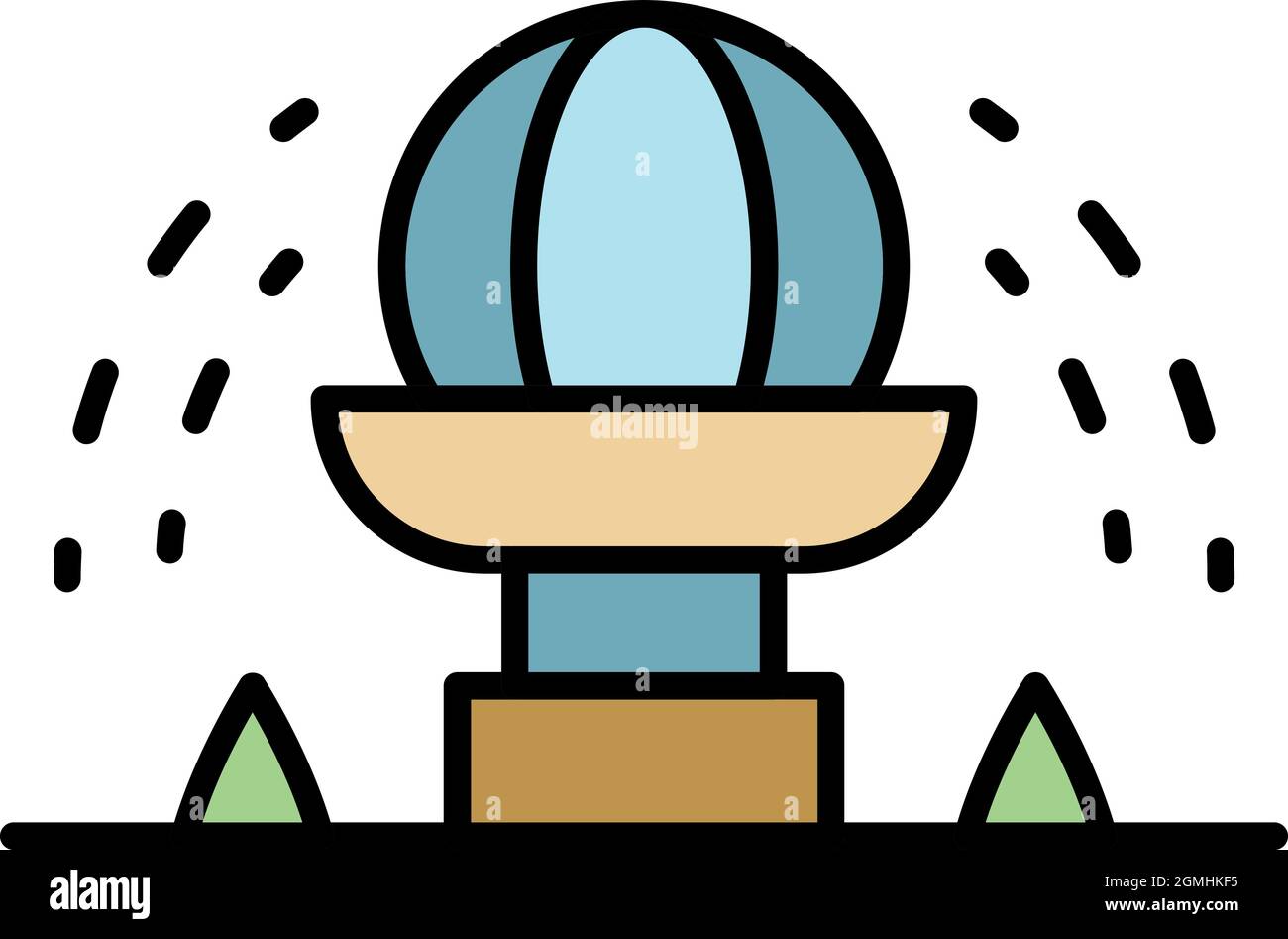 Icône du cercle d'irrigation. Contour du cercle d'irrigation vecteur icône couleur plat isolé Illustration de Vecteur