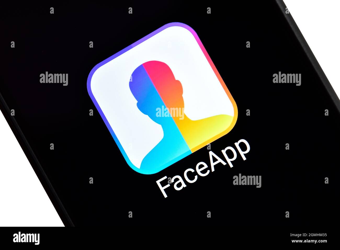 New Delhi, Inde, 8 janvier 2020 :- logo de FaceApp sur smartphone Banque D'Images