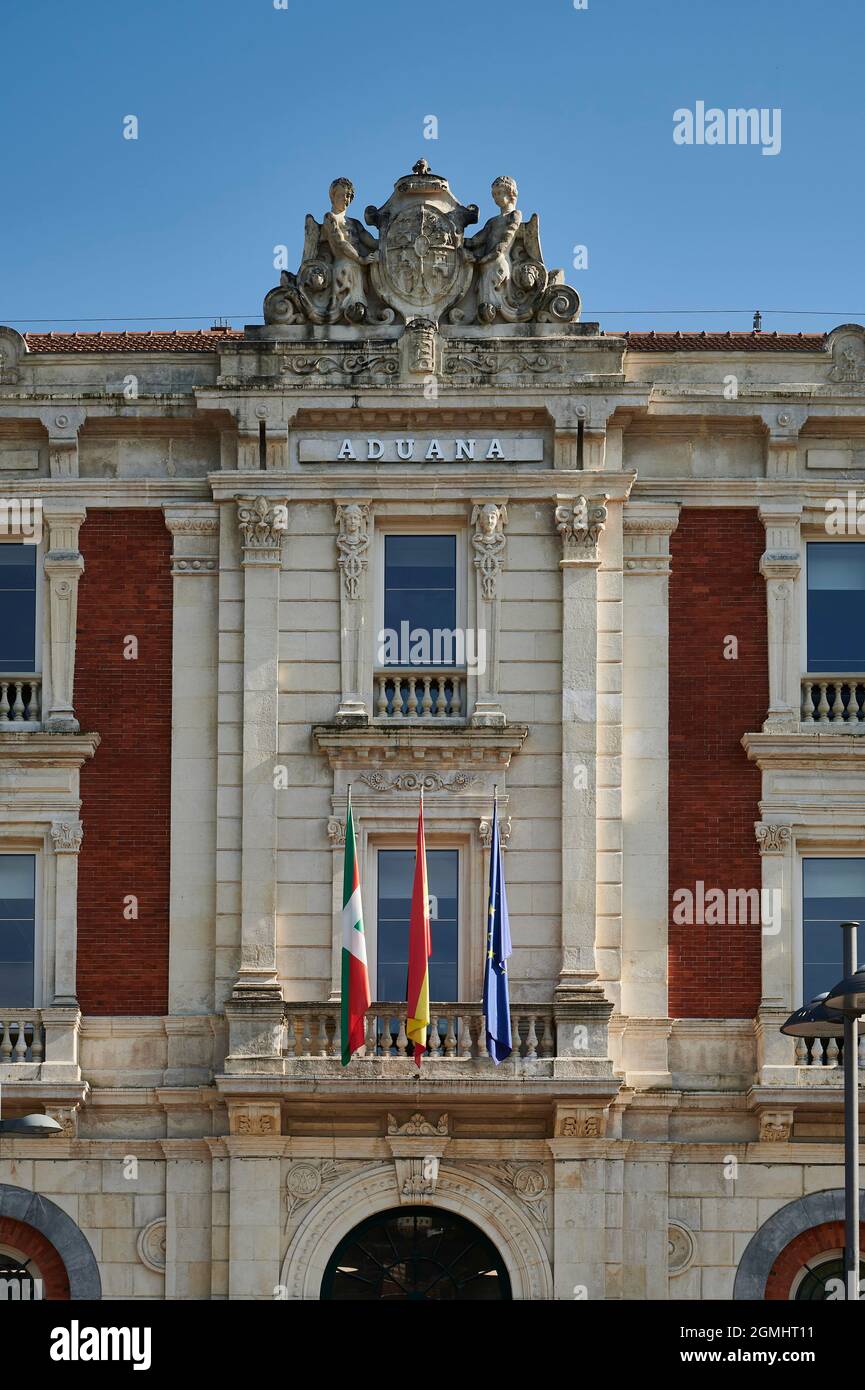 Ancien bureau de douane de Bilbao, Bilbao, Gascogne, pays Basque, Euskadi, Euskal Herria, Espagne, Europe Banque D'Images