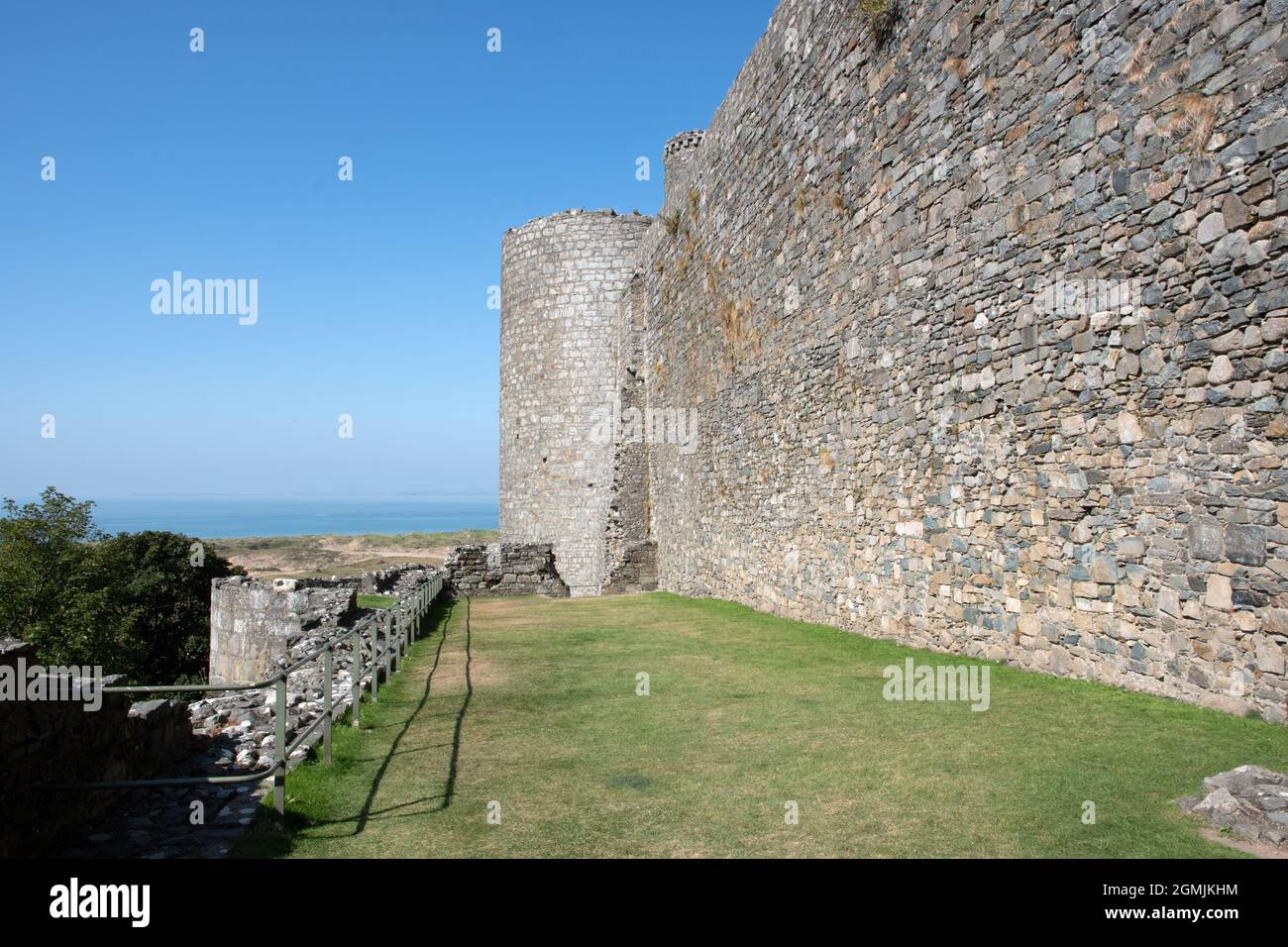 Le château de Harlesh la partie extérieure et la tour SW Banque D'Images