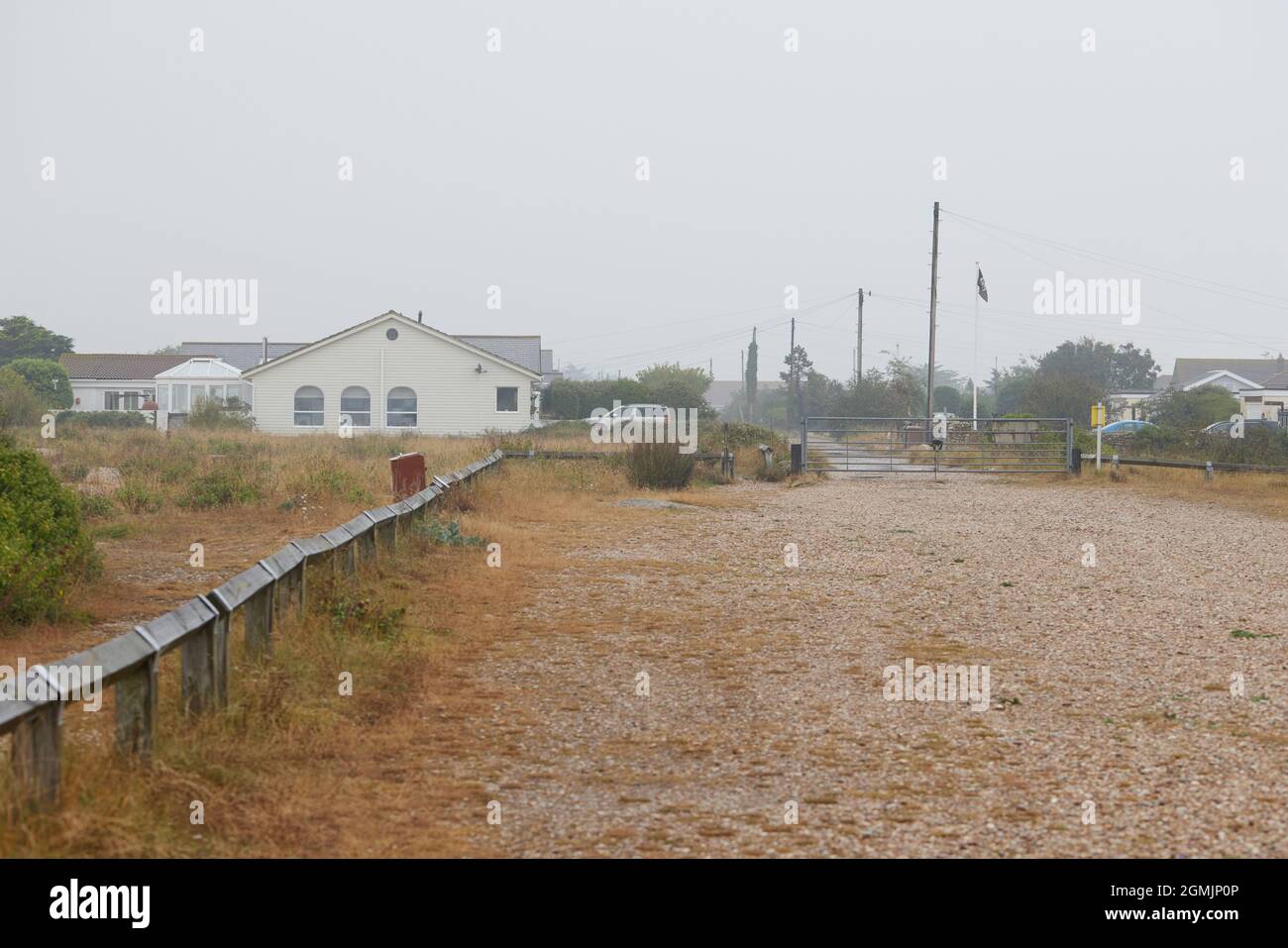 Un jour pluvieux à Pagham Royaume-Uni en septembre 2021. Banque D'Images
